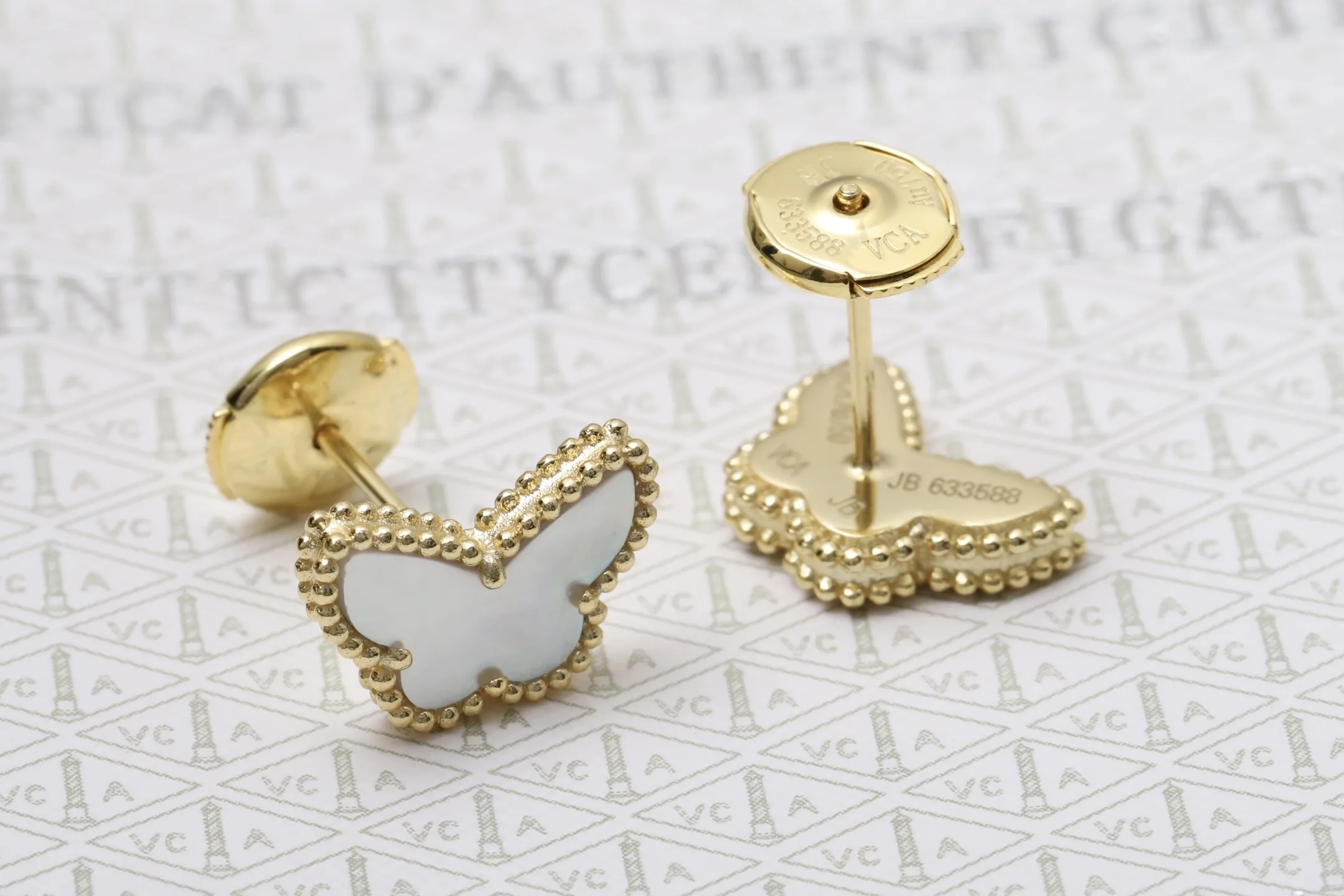Sweet Alhambra Butterfly Stud Earrings (Sterling Silver) D18016939 — view 5