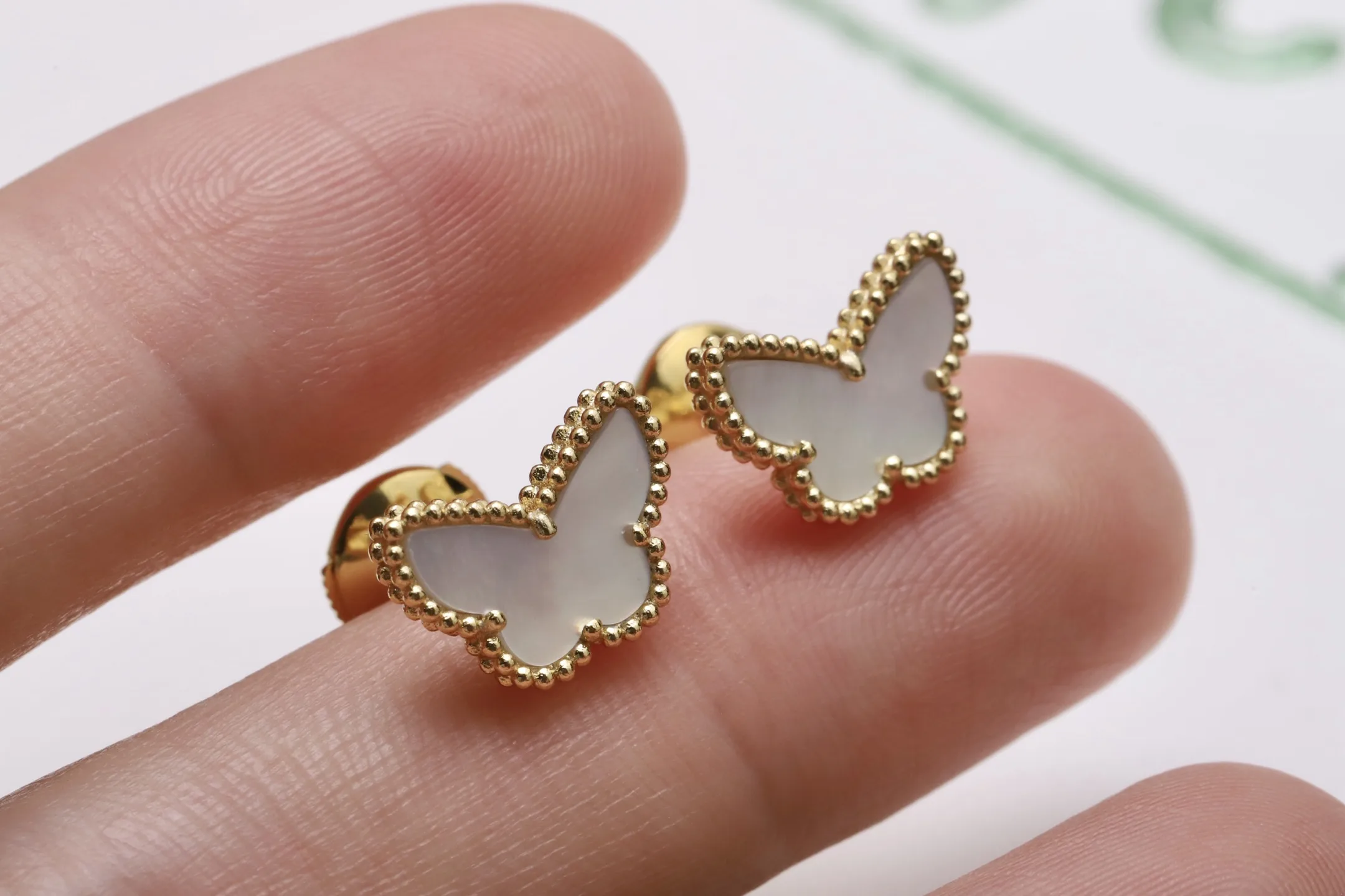Sweet Alhambra Butterfly Stud Earrings (Sterling Silver) D18016939 — view 7