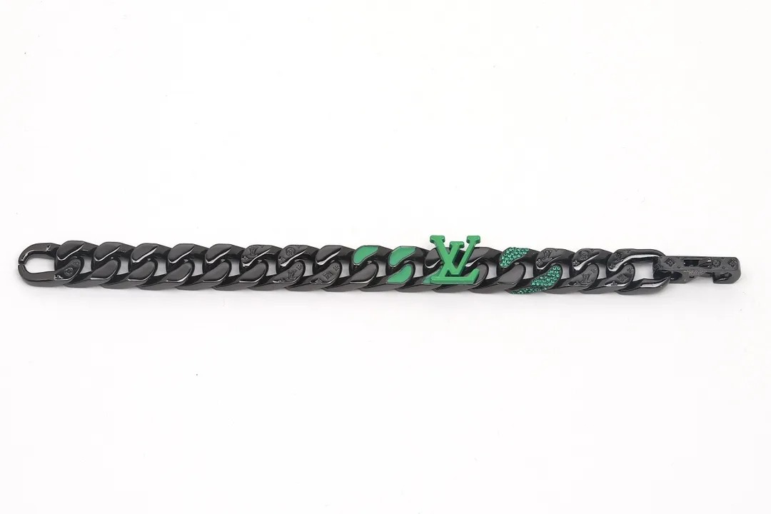 Monogram Enamel and Crystal Chain Bracelet D16017575