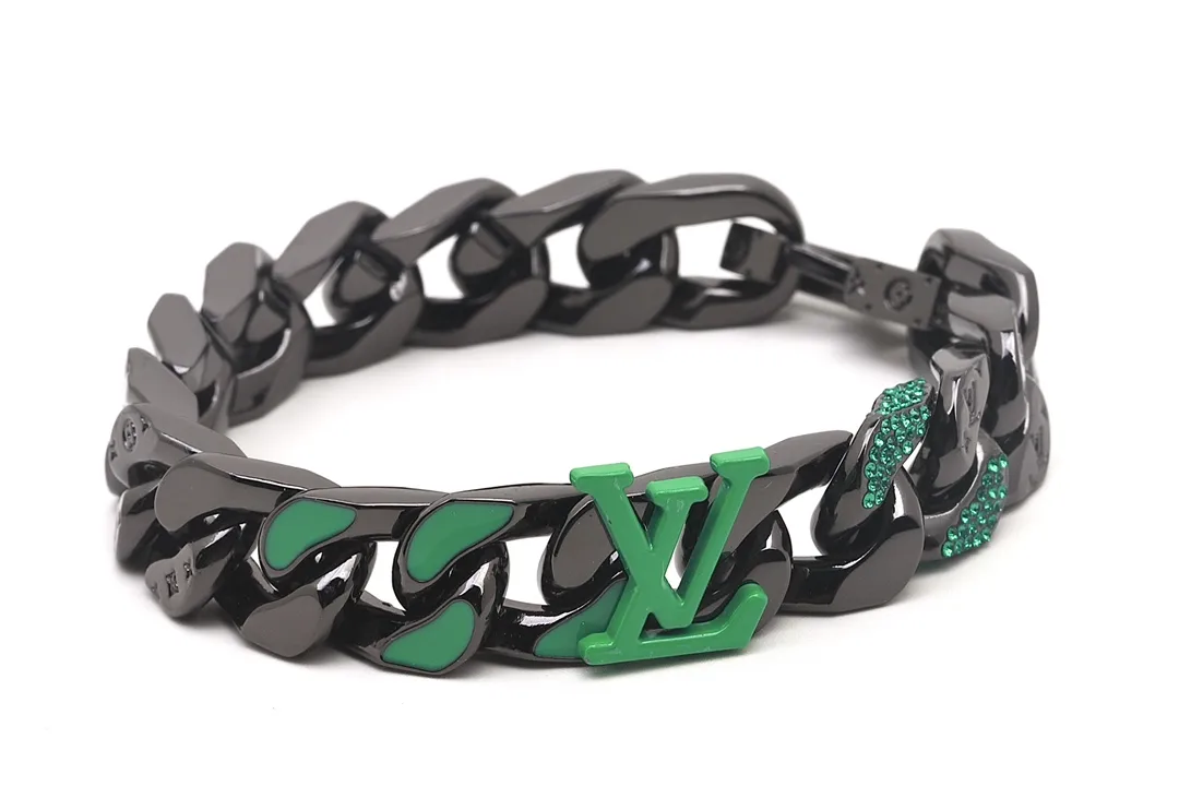 Monogram Enamel and Crystal Chain Bracelet D16017575 — view 2