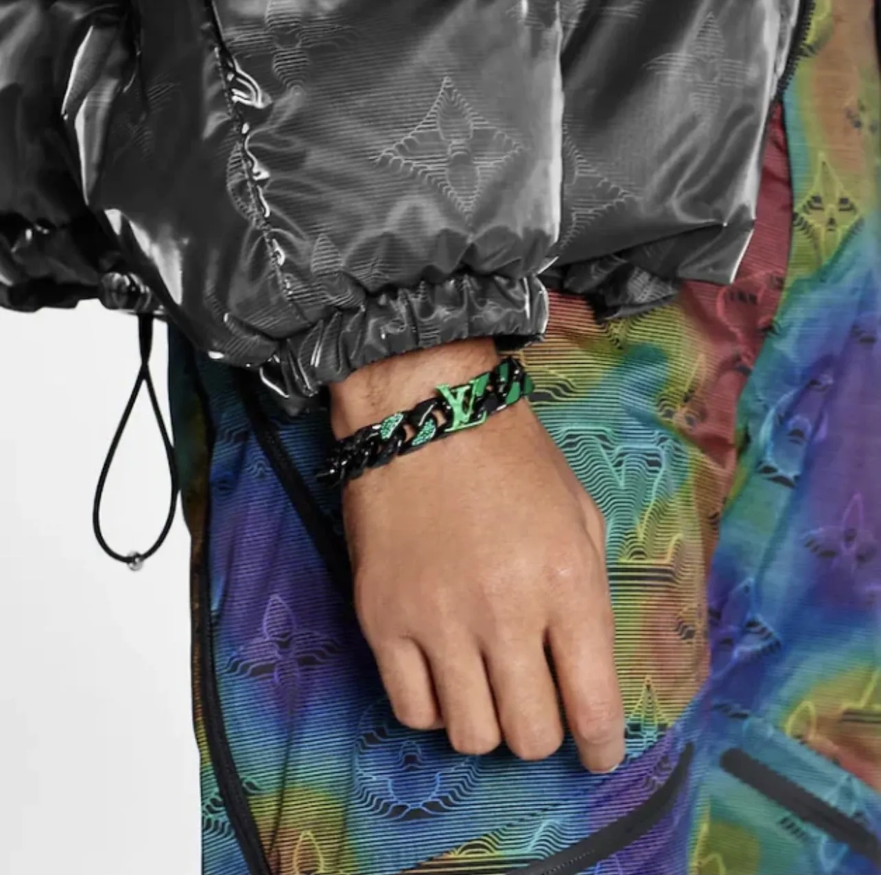 Monogram Enamel and Crystal Chain Bracelet D16017575 — view 9