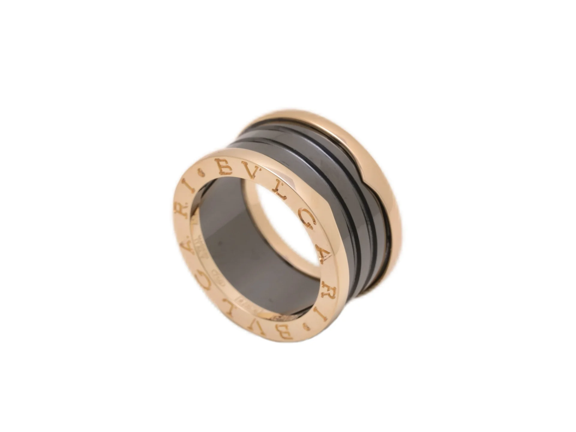 B.zero1 Rock Four-Band Ring in Black Ceramic D20017208 — view 2