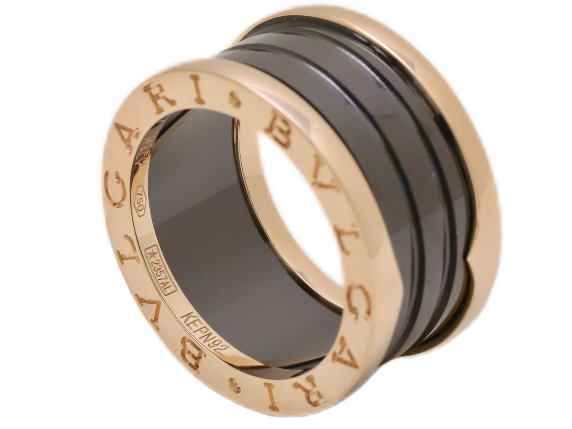 B.zero1 Rock Four-Band Ring in Black Ceramic D20017208 — view 3