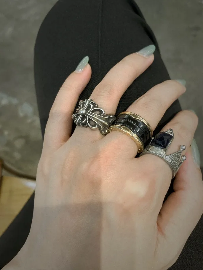 B.zero1 Rock Four-Band Ring in Black Ceramic D20017208 — view 9