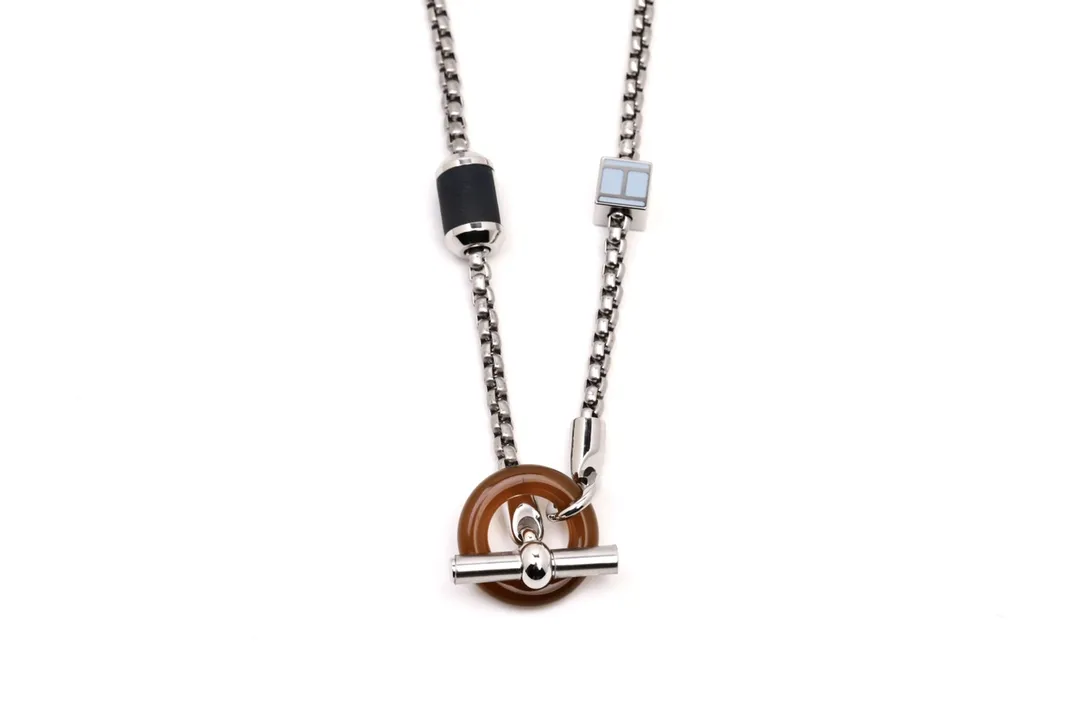 Meli-Melo Buffalo Horn and Lacquer Pendant Necklace D24517718 — view 2