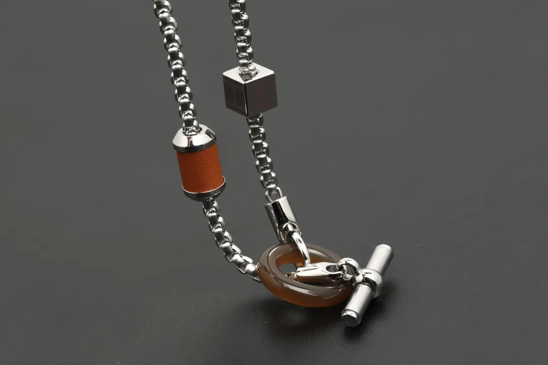Meli Melo Buffalo Horn and Palladium-Plated Necklace D24517606 — view 2