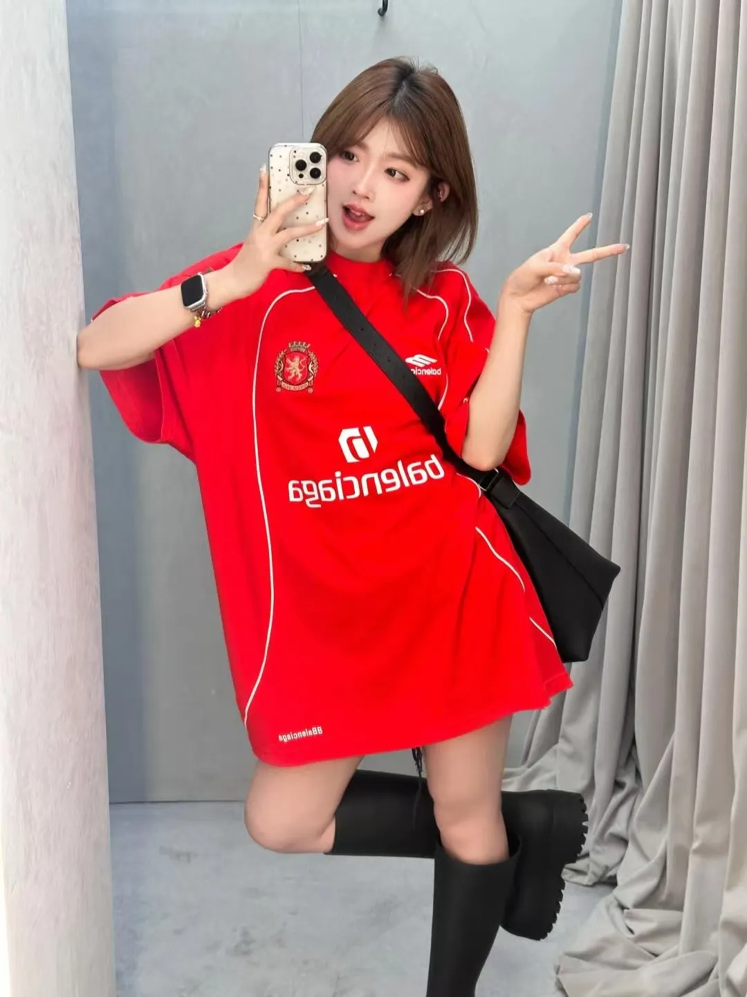 Logo-Print Cotton Jersey Soccer T-Shirt D14011428 — view 2