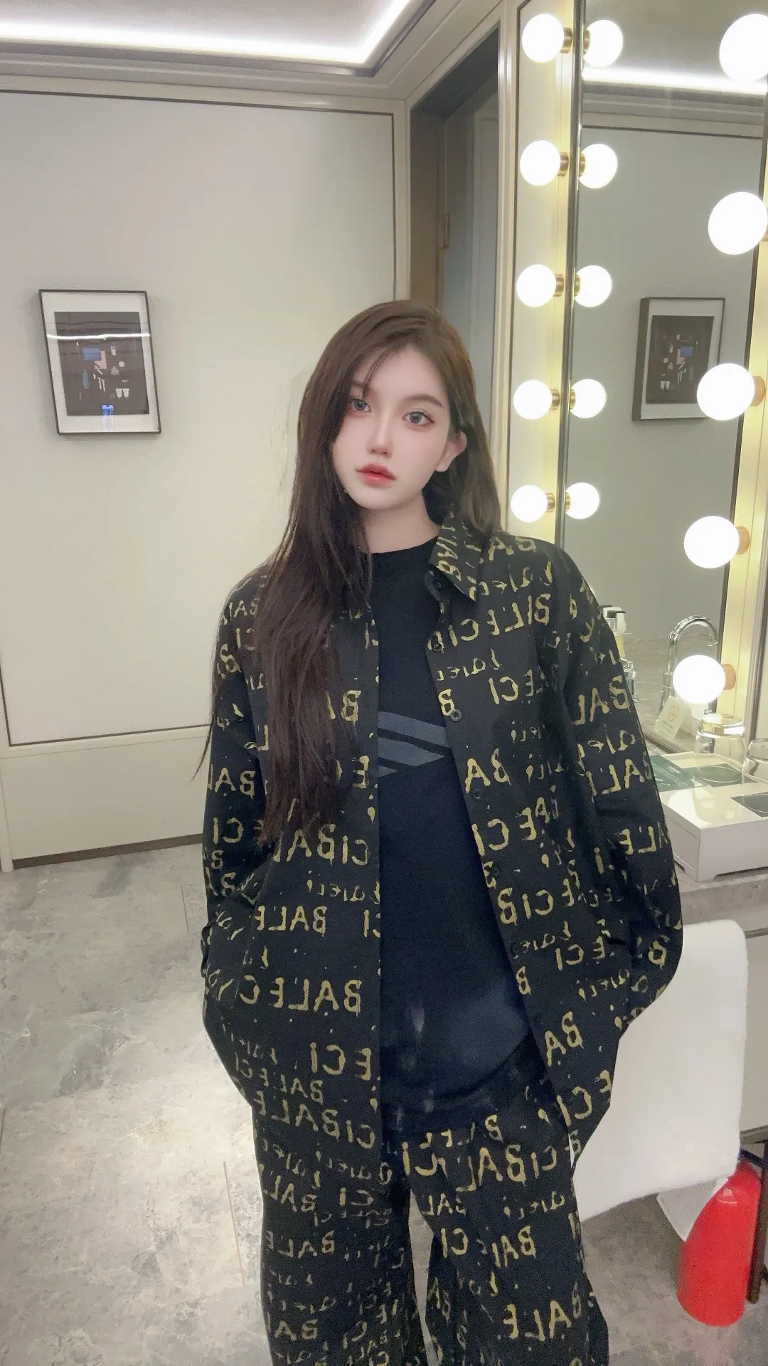 Logo-Print Oversized Button-Down Shirt D14011424 — view 2