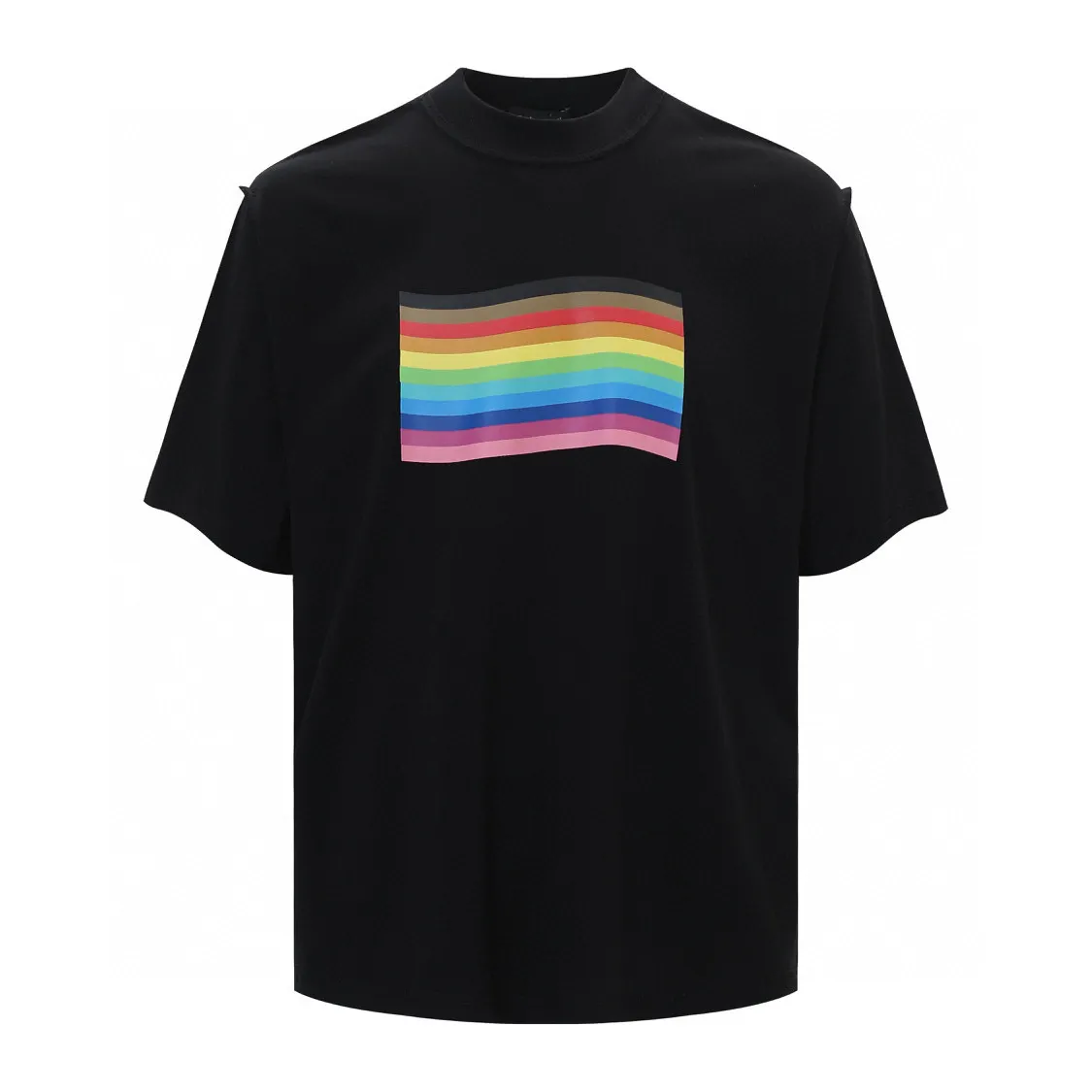 Rainbow Flag Print Oversized T-Shirt D14011427 — view 5