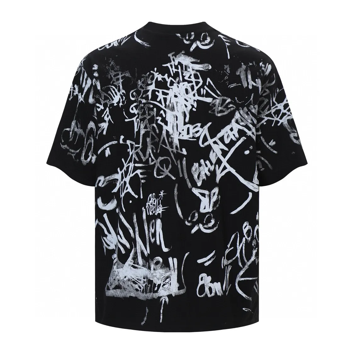 Graffiti Print Appliqué Oversized T-Shirt D14011439 — view 5