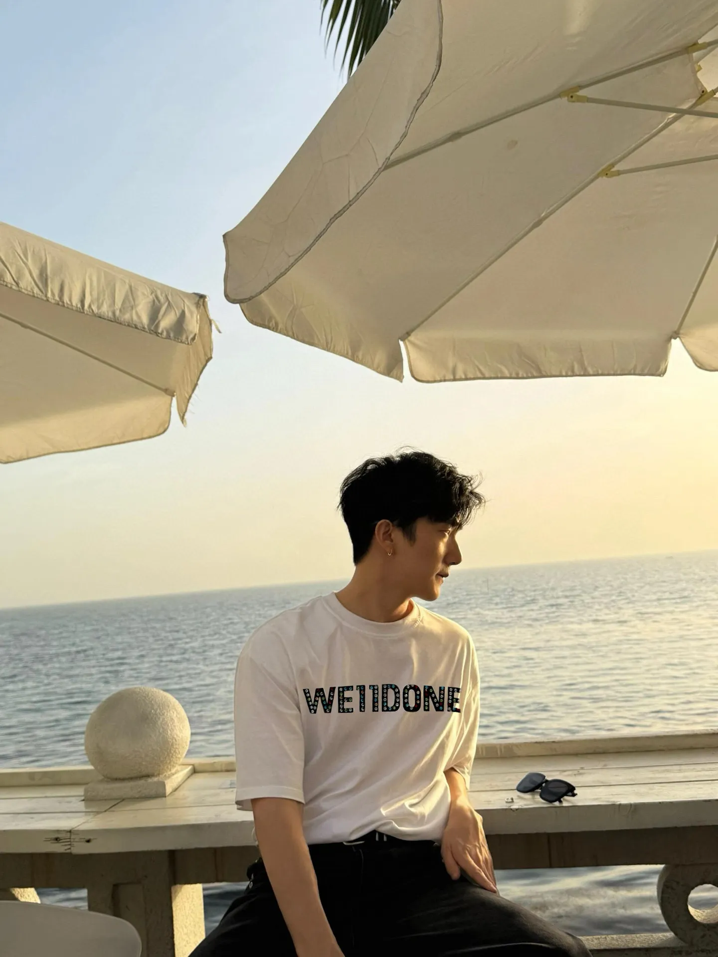 Rhinestone Logo Cotton T-Shirt D14011421 — view 3