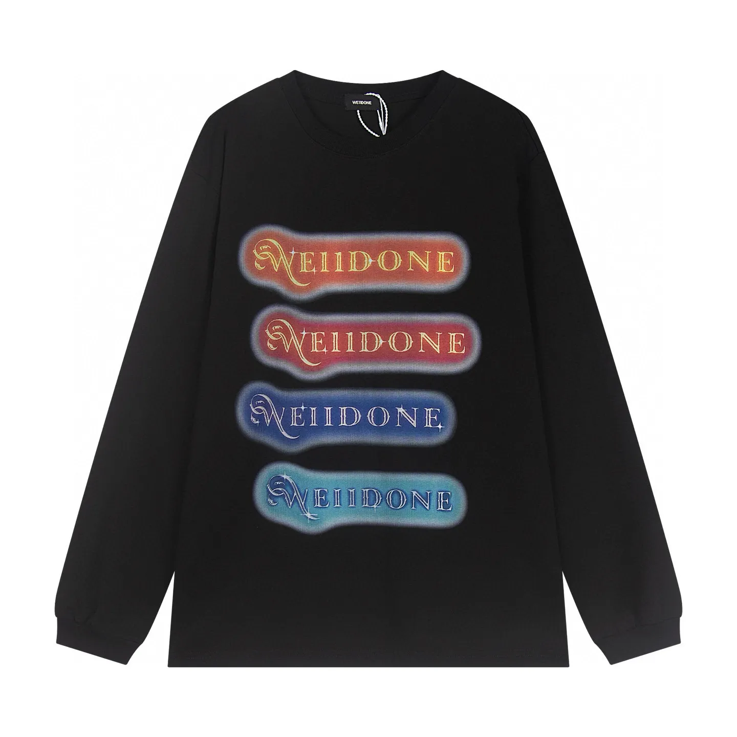 Neon Logo Long-Sleeve Cotton T-Shirt D14011417