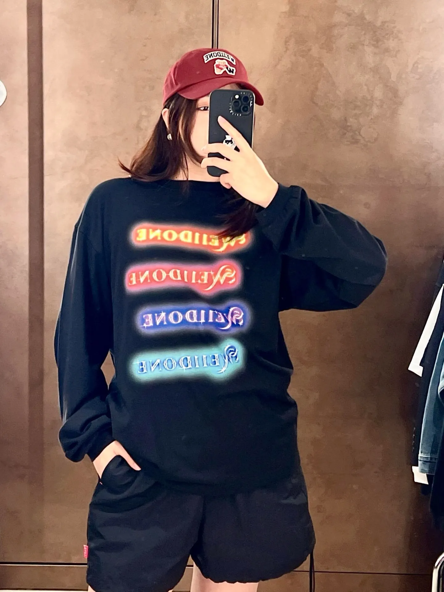 Neon Logo Long-Sleeve Cotton T-Shirt D14011417 — view 4