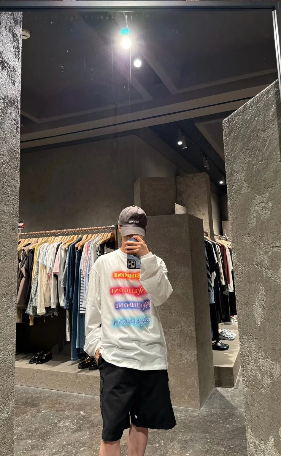 Neon Logo Long-Sleeve Cotton T-Shirt D14011416 — view 3
