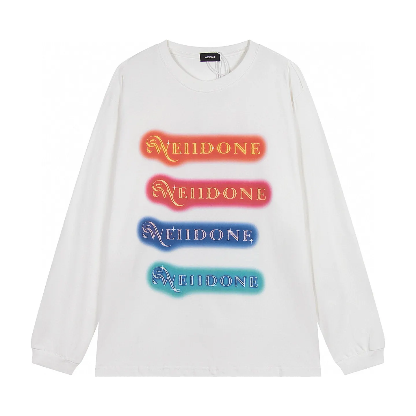 Neon Logo Long-Sleeve Cotton T-Shirt D14011416 — view 4