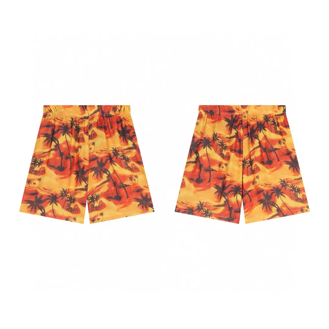 Palm Tree Print Chiffon Shorts D14011412 — view 3