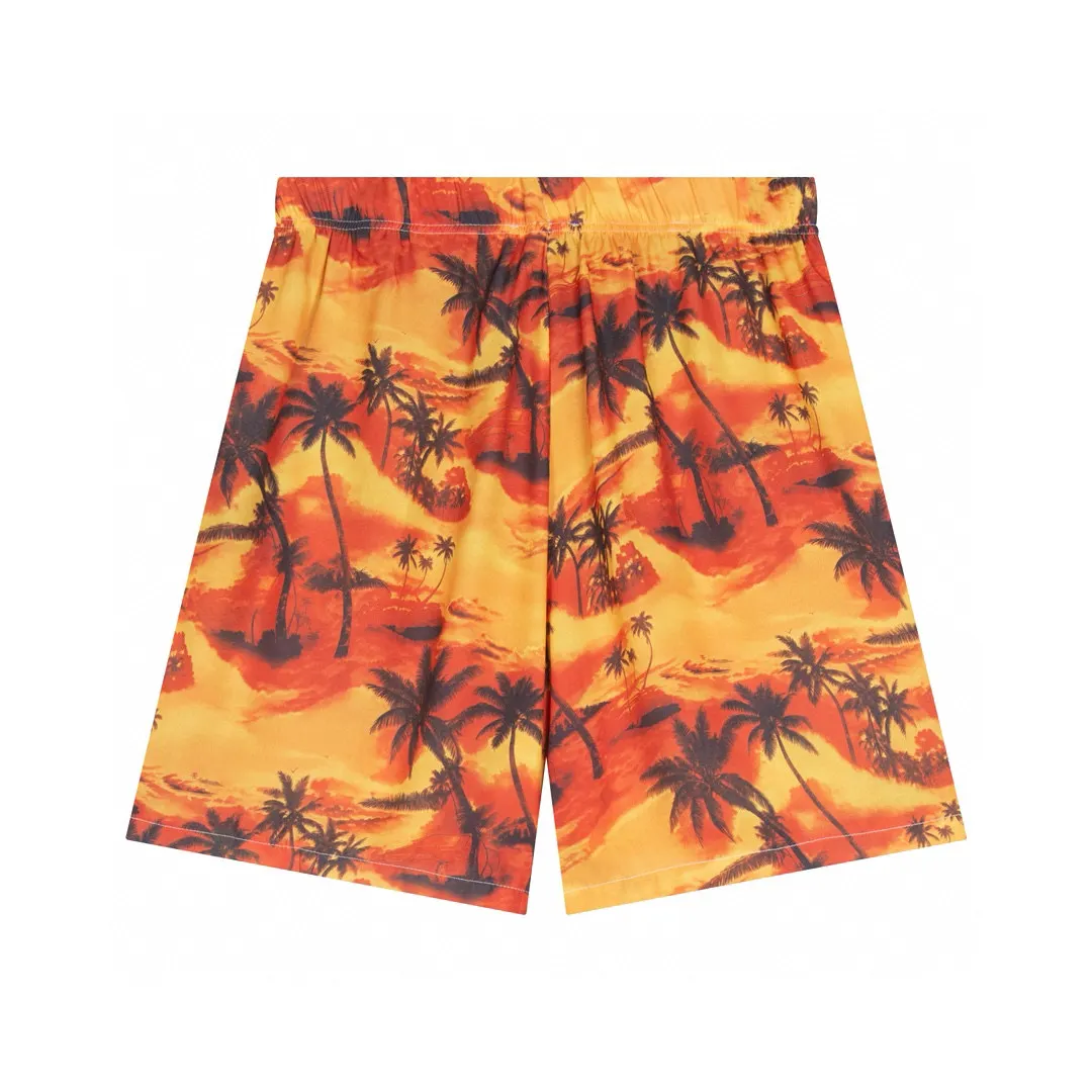 Palm Tree Print Chiffon Shorts D14011412 — view 5