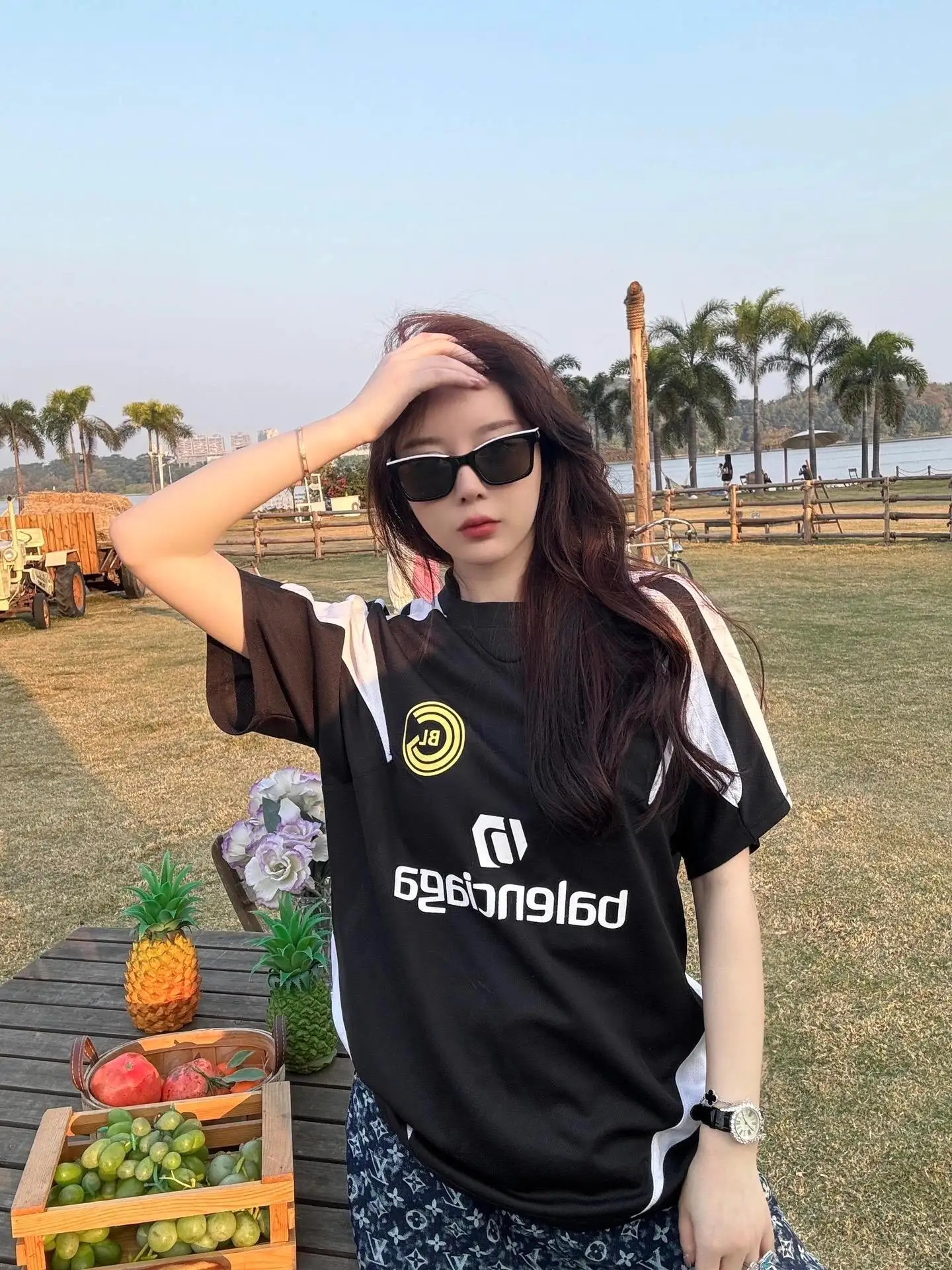 Logo-Print Oversized Soccer Jersey D19011449 — view 3