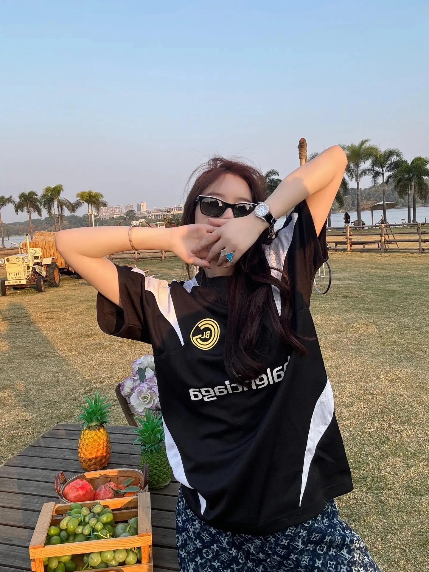 Logo-Print Oversized Soccer Jersey D19011449 — view 4