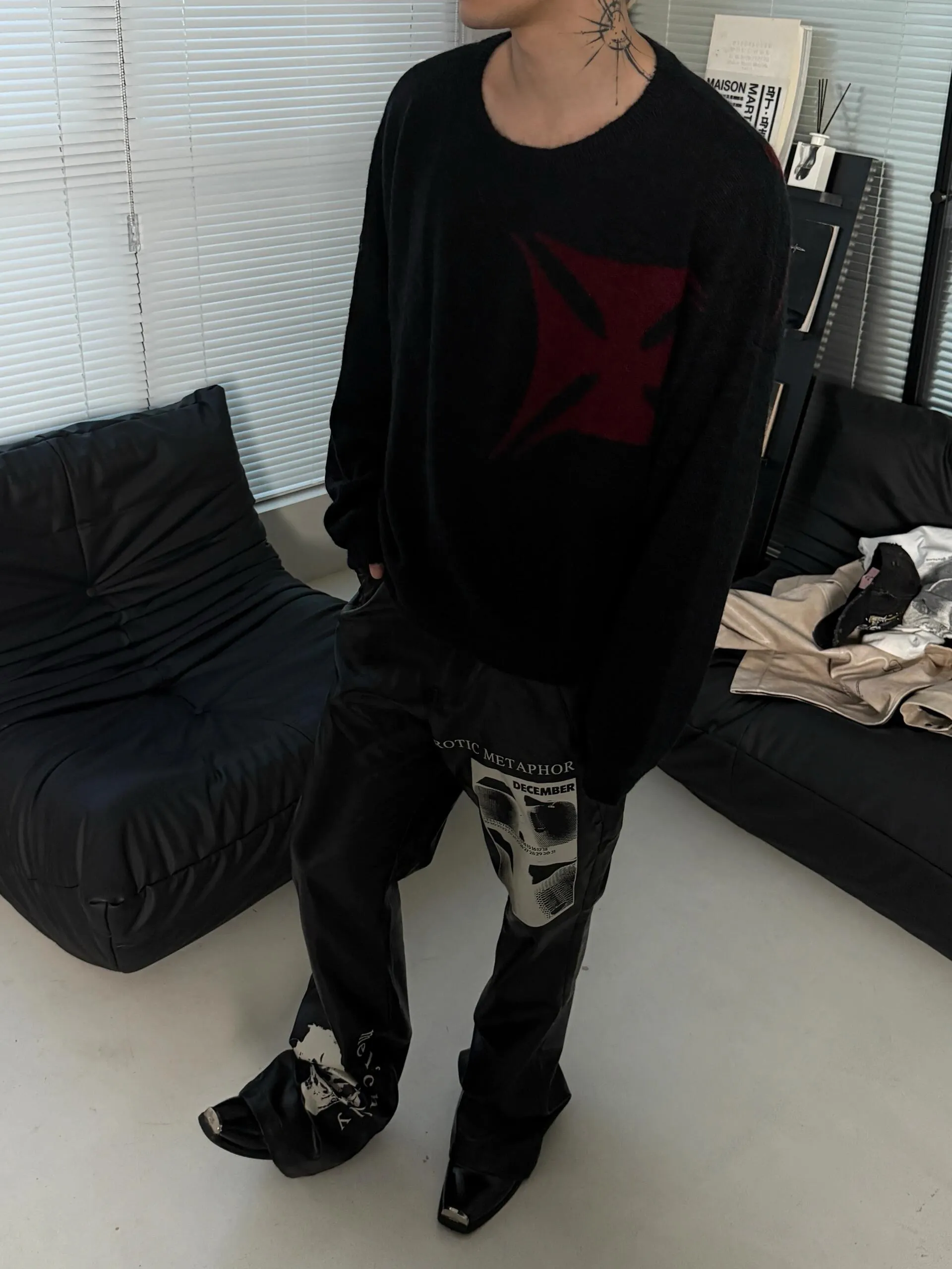 Cross Intarsia Mohair-Blend Sweater D19011441 — view 3