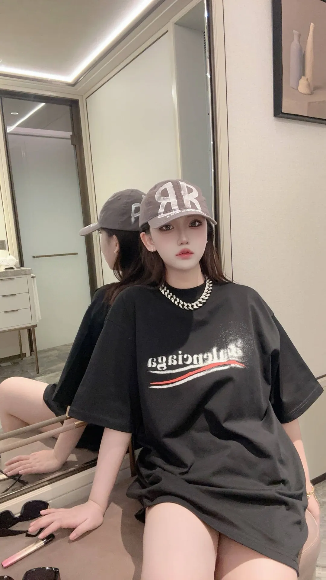 Blurred Logo Graphic Cotton T-Shirt D14011438 — view 2