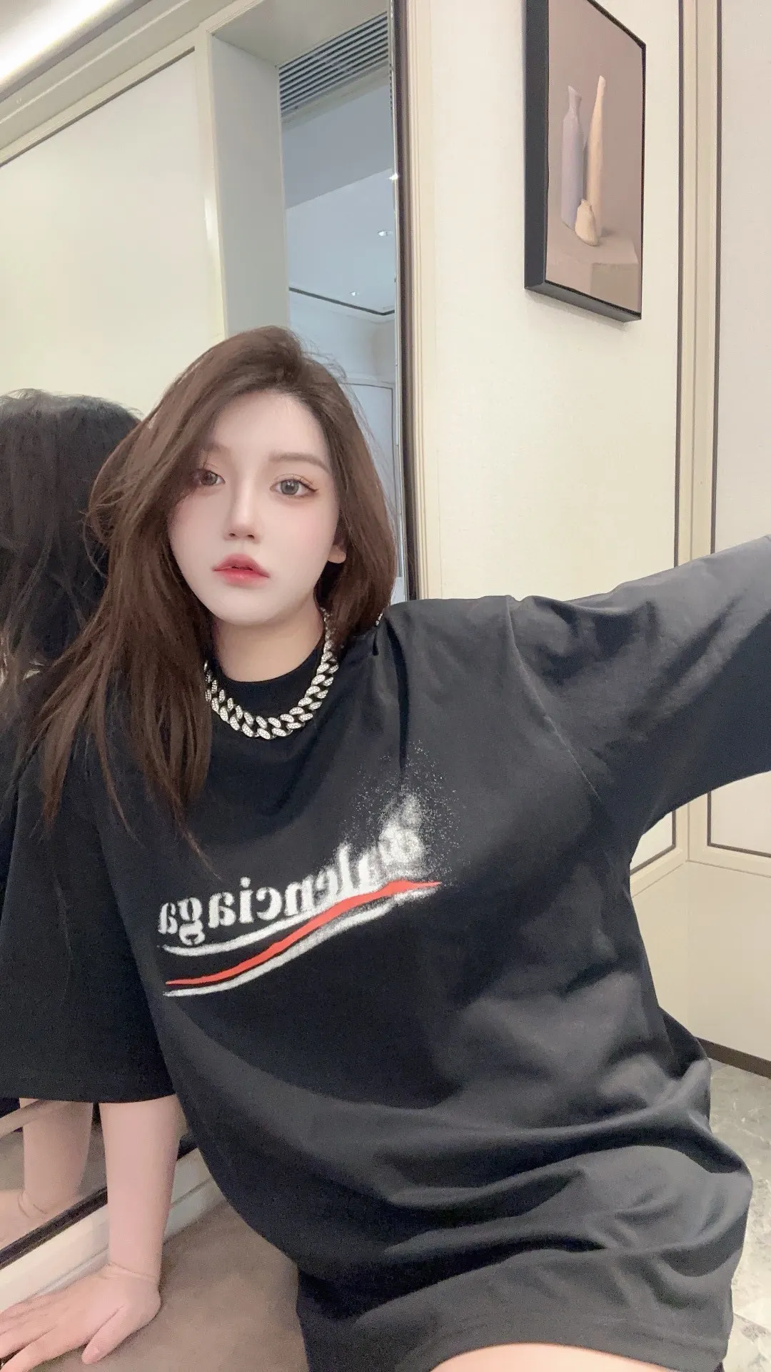Blurred Logo Graphic Cotton T-Shirt D14011438 — view 3