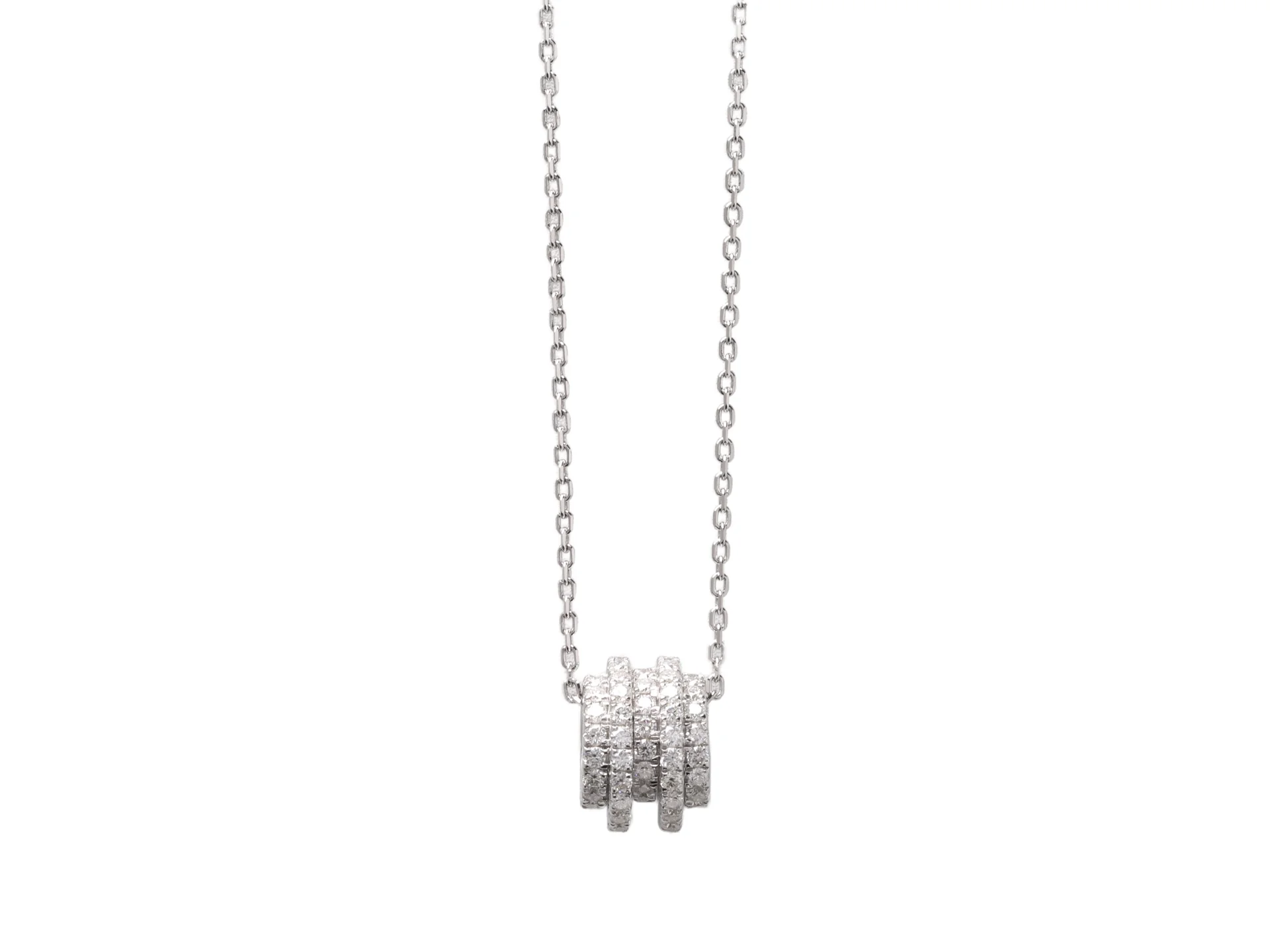 Cylinder Pendant Choker Necklace (Sterling Silver) D36516955