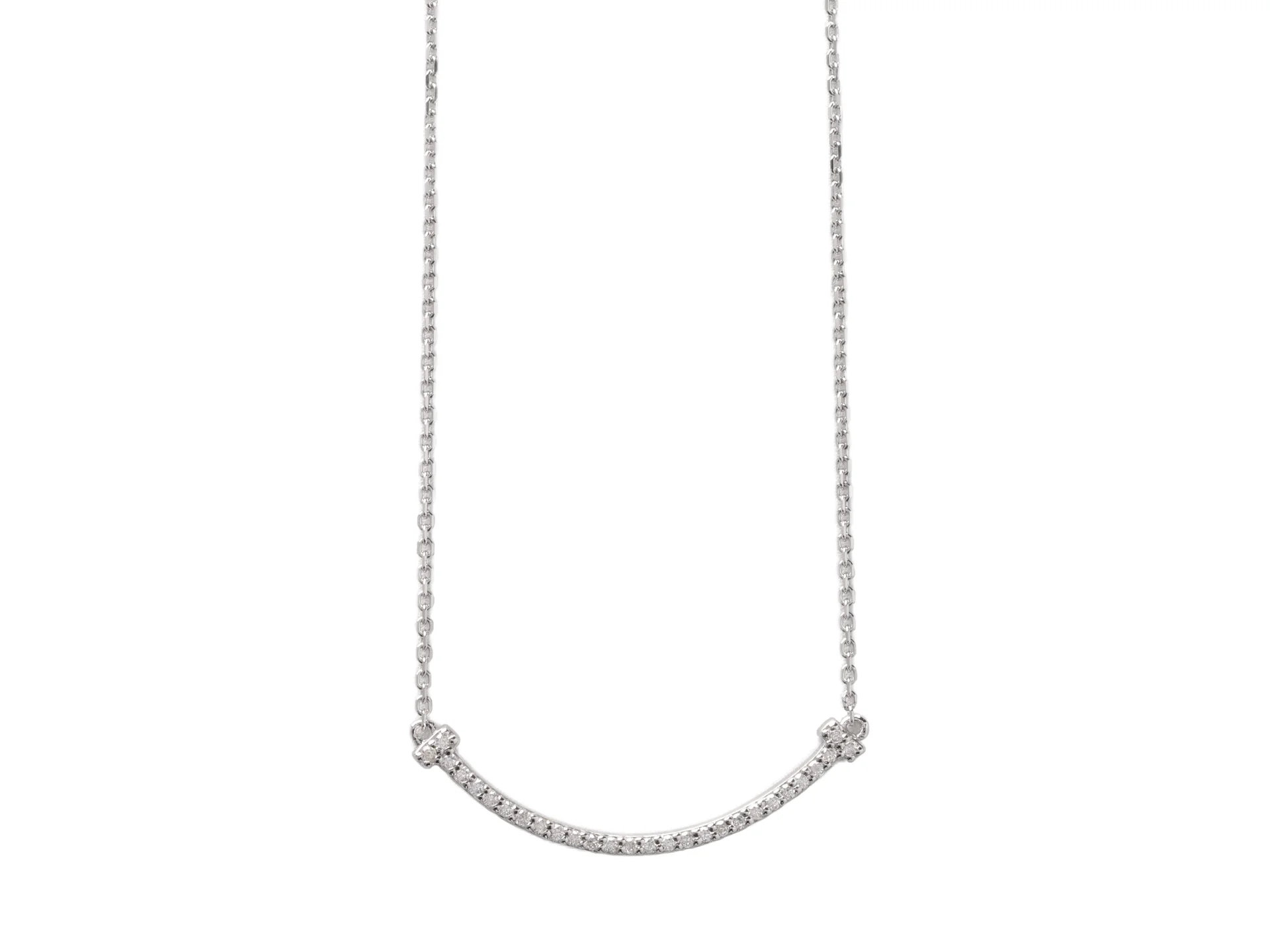 Smile Pavé Diamond Pendant Necklace (Sterling Silver) D18516925
