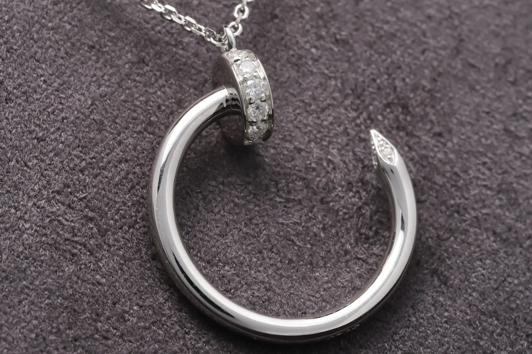 Juste un Clou Inspired Nail Pendant Necklace (Sterling Silver) D23016862 — view 3