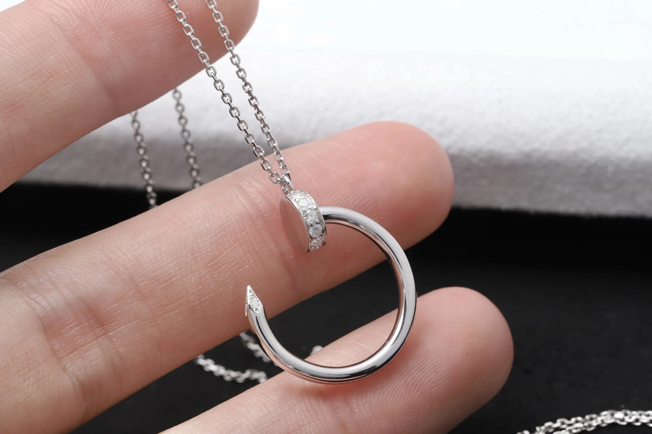 Juste un Clou Inspired Nail Pendant Necklace (Sterling Silver) D23016862 — view 4