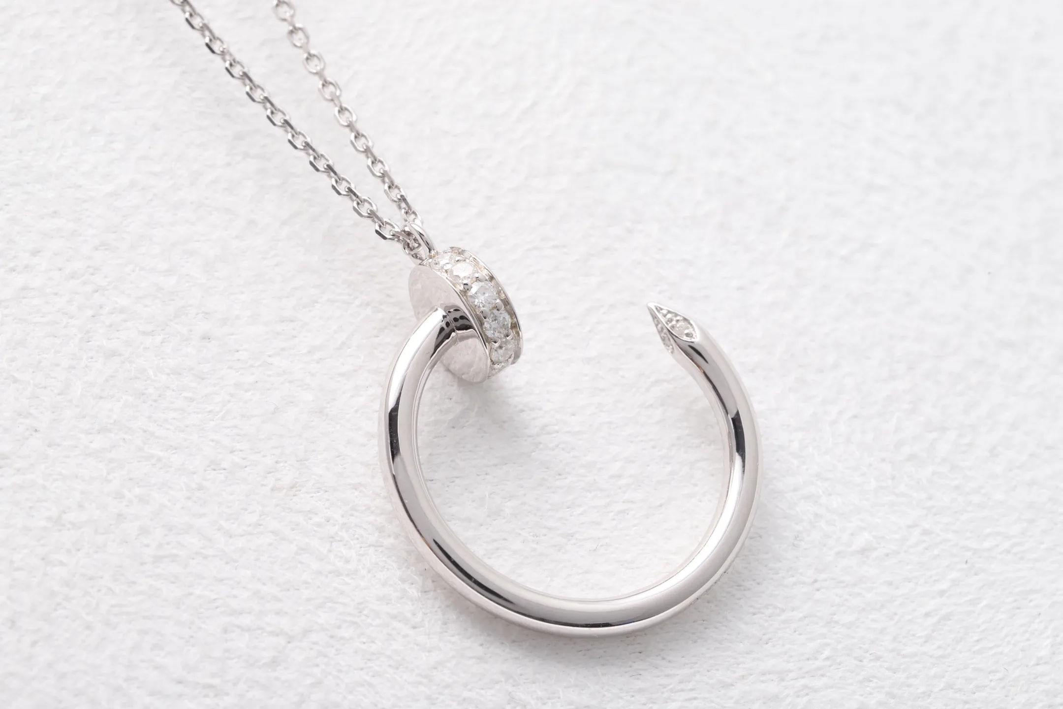 Juste un Clou Inspired Nail Pendant Necklace (Sterling Silver) D23016862 — view 6