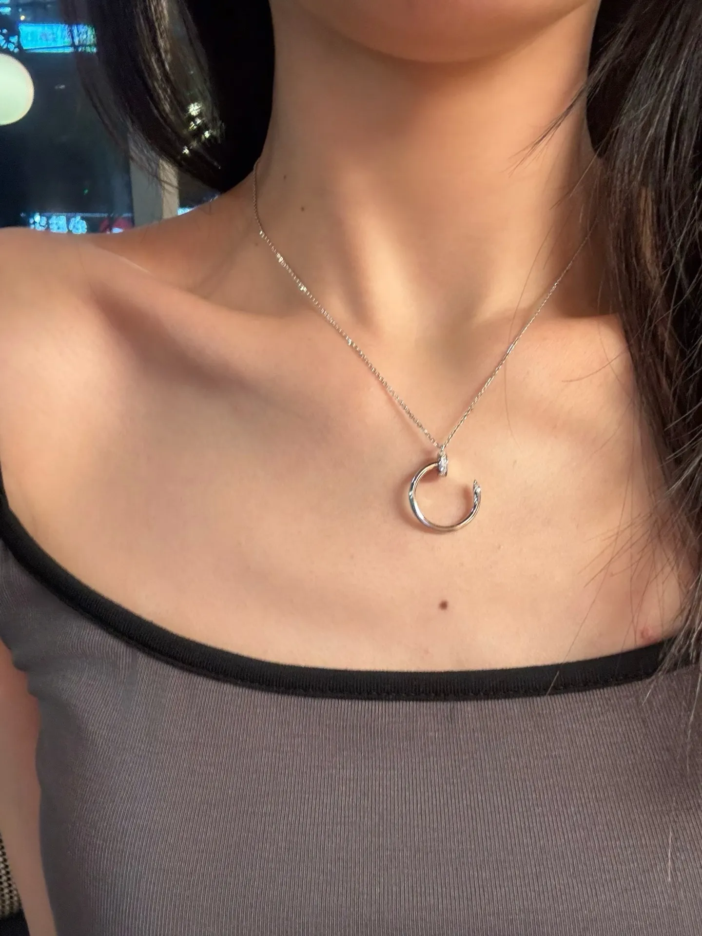 Juste un Clou Inspired Nail Pendant Necklace (Sterling Silver) D23016862 — view 9