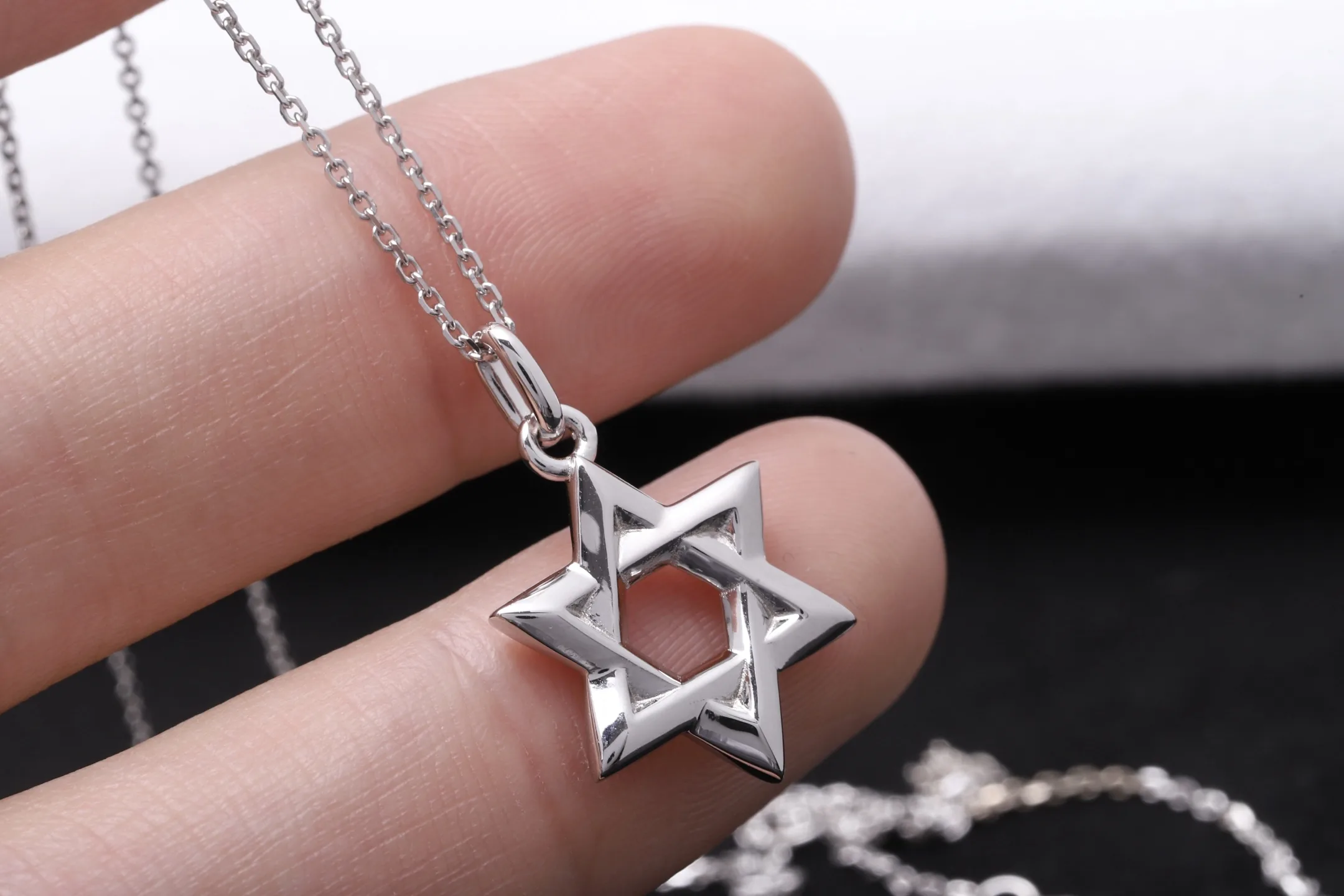 Chrome Hearts Star of David Pendant Necklace (Sterling Silver) D21016873 — view 4