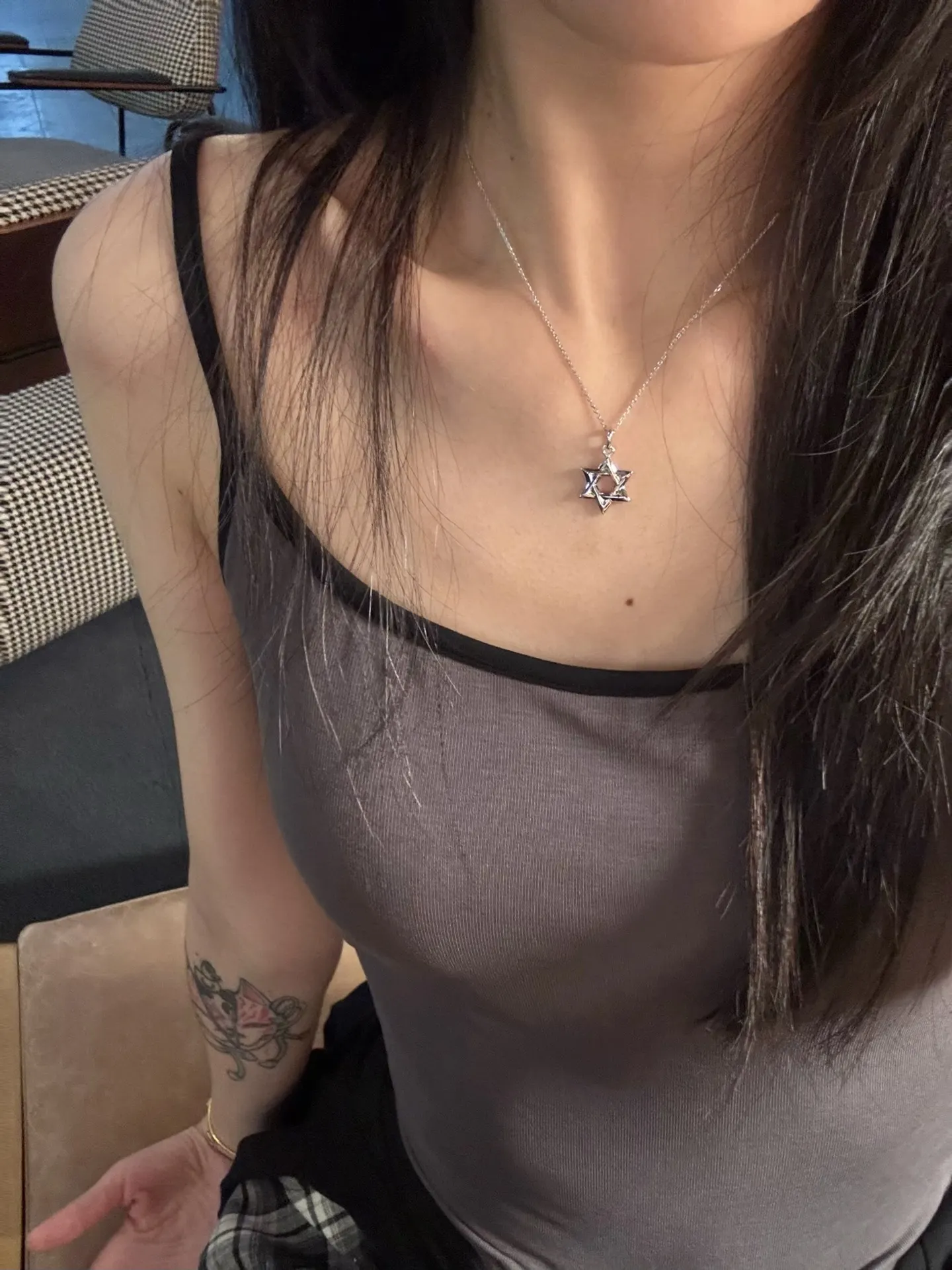 Chrome Hearts Star of David Pendant Necklace (Sterling Silver) D21016873 — view 9