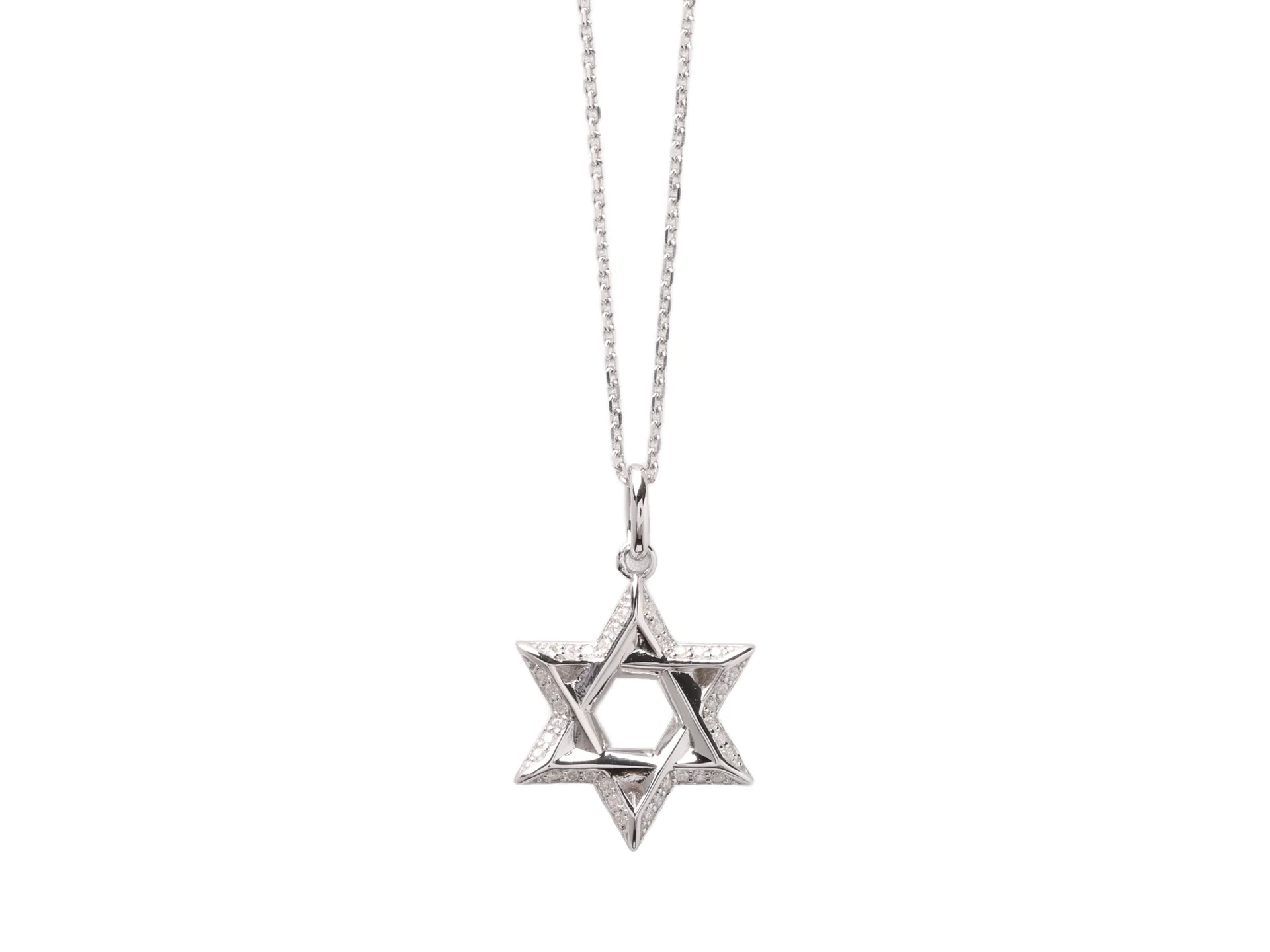 Chrome Hearts Star of David Moissanite Necklace (Sterling Silver) D25516872