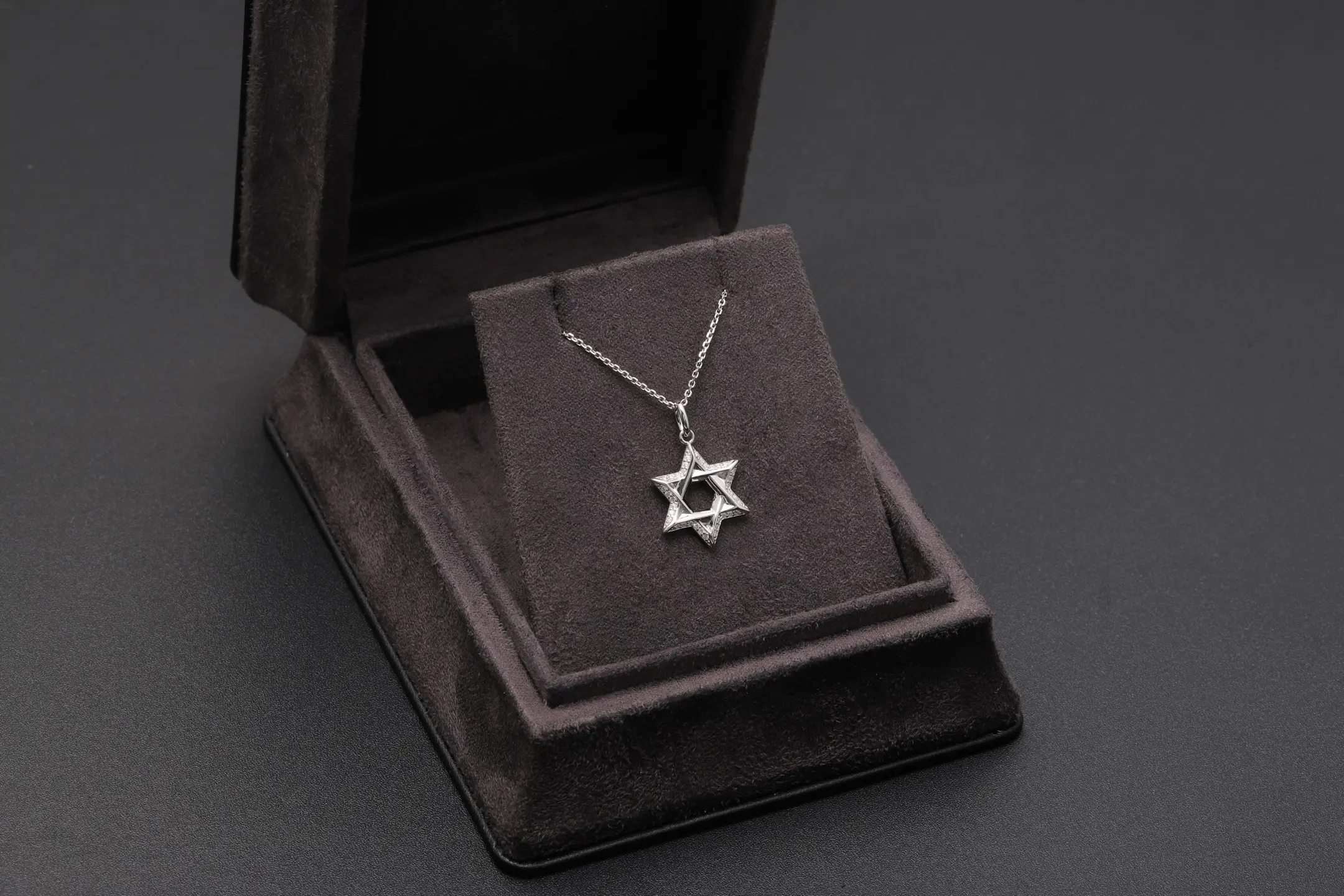 Chrome Hearts Star of David Moissanite Necklace (Sterling Silver) D25516872 — view 2
