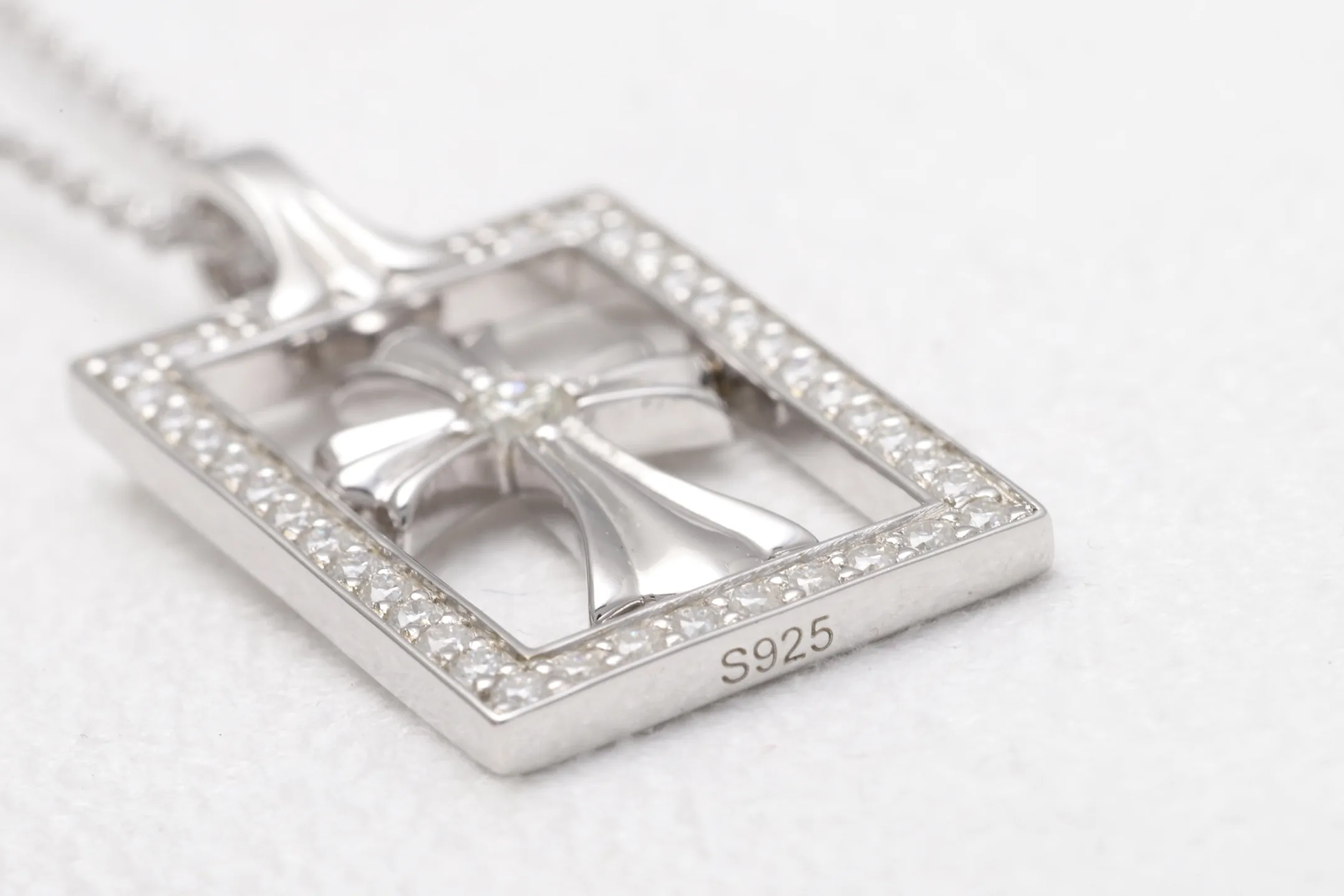 Chrome Hearts Framed Cross Moissanite Pendant Necklace D27516869 — view 8