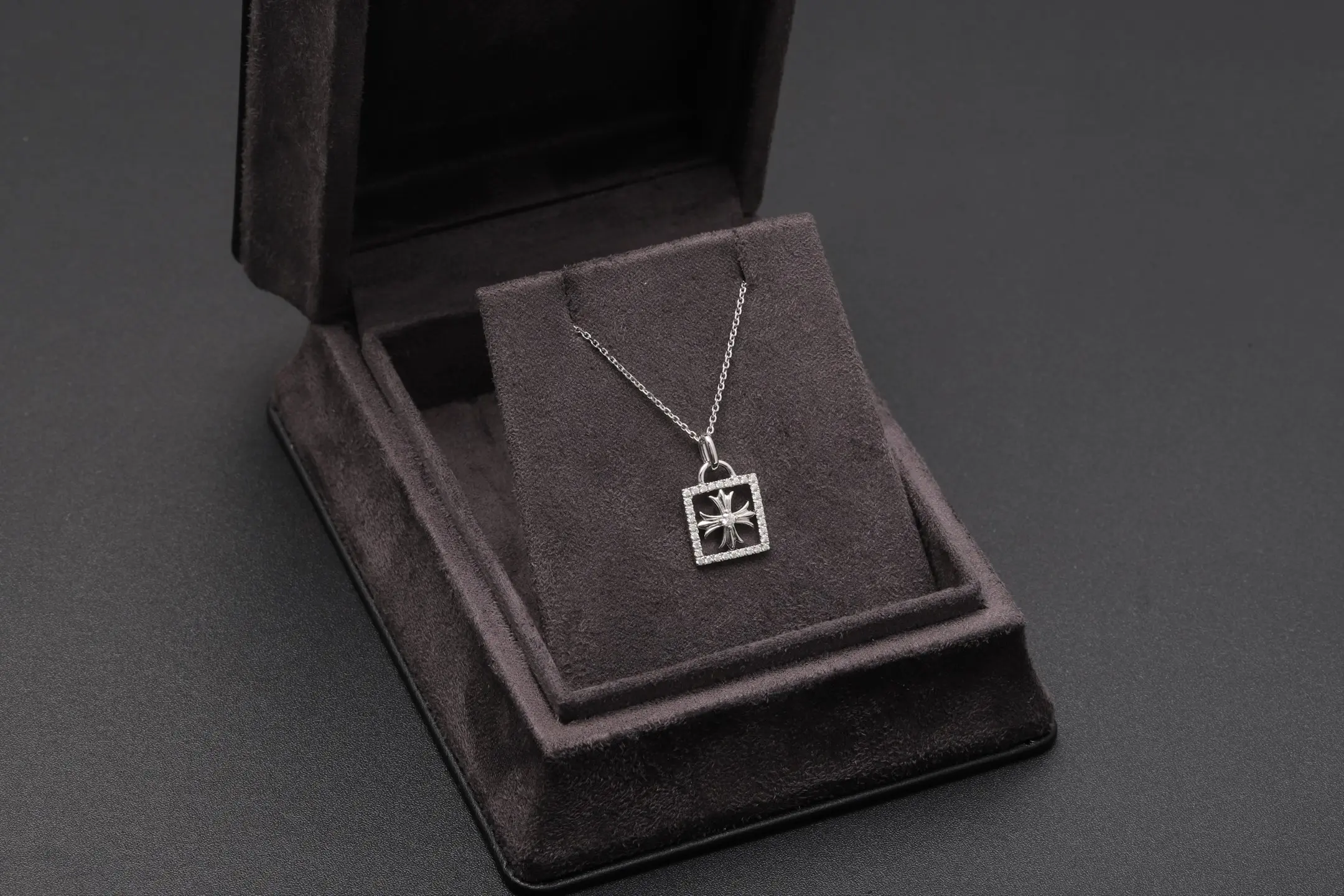 Chrome Hearts Cross Square Pendant Necklace (Sterling Silver) D23016811 — view 2