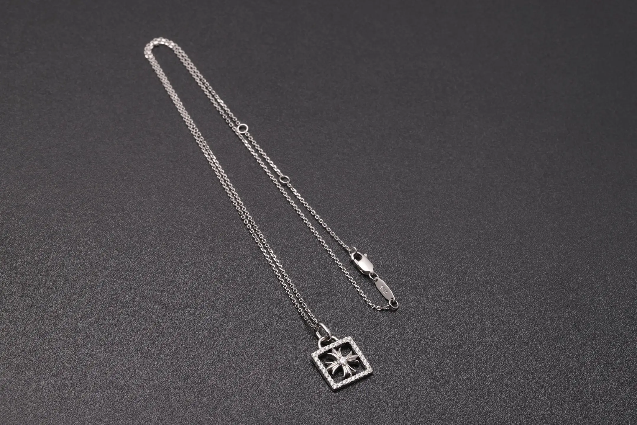 Chrome Hearts Cross Square Pendant Necklace (Sterling Silver) D23016811 — view 8