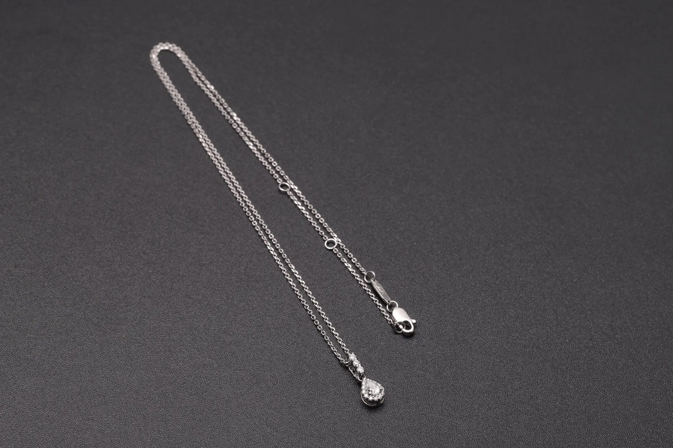 Pear-Cut Moissanite Pendant Necklace (Sterling Silver) D19016961 — view 8