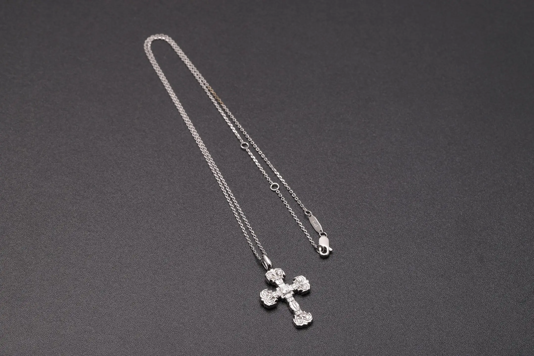Chrome Hearts Filigree Cross Moissanite Necklace (Sterling Silver) D27016812 — view 8