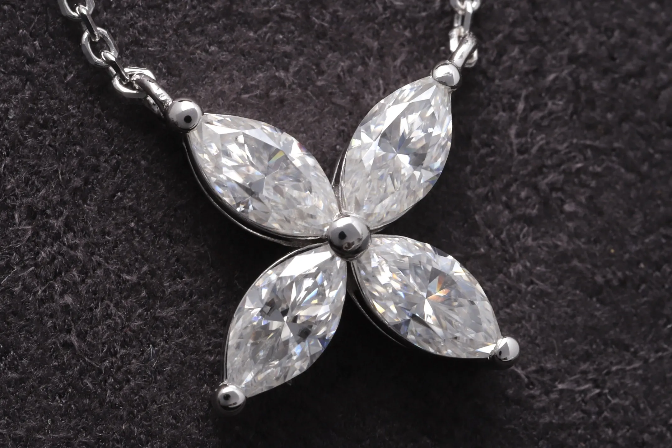 Butterfly Moissanite Pendant Necklace (Sterling Silver) D21016920 — view 3