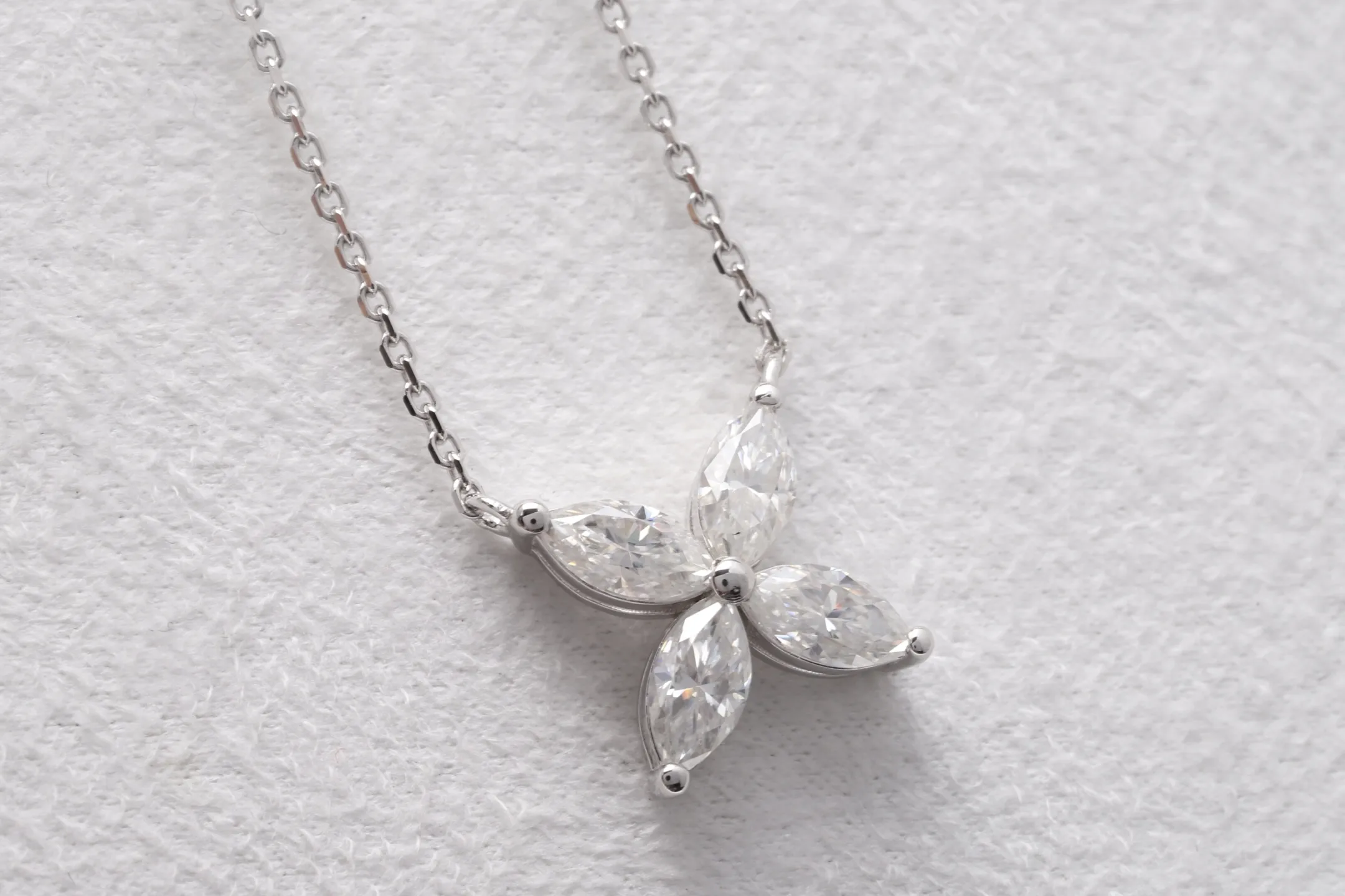 Butterfly Moissanite Pendant Necklace (Sterling Silver) D21016920 — view 7