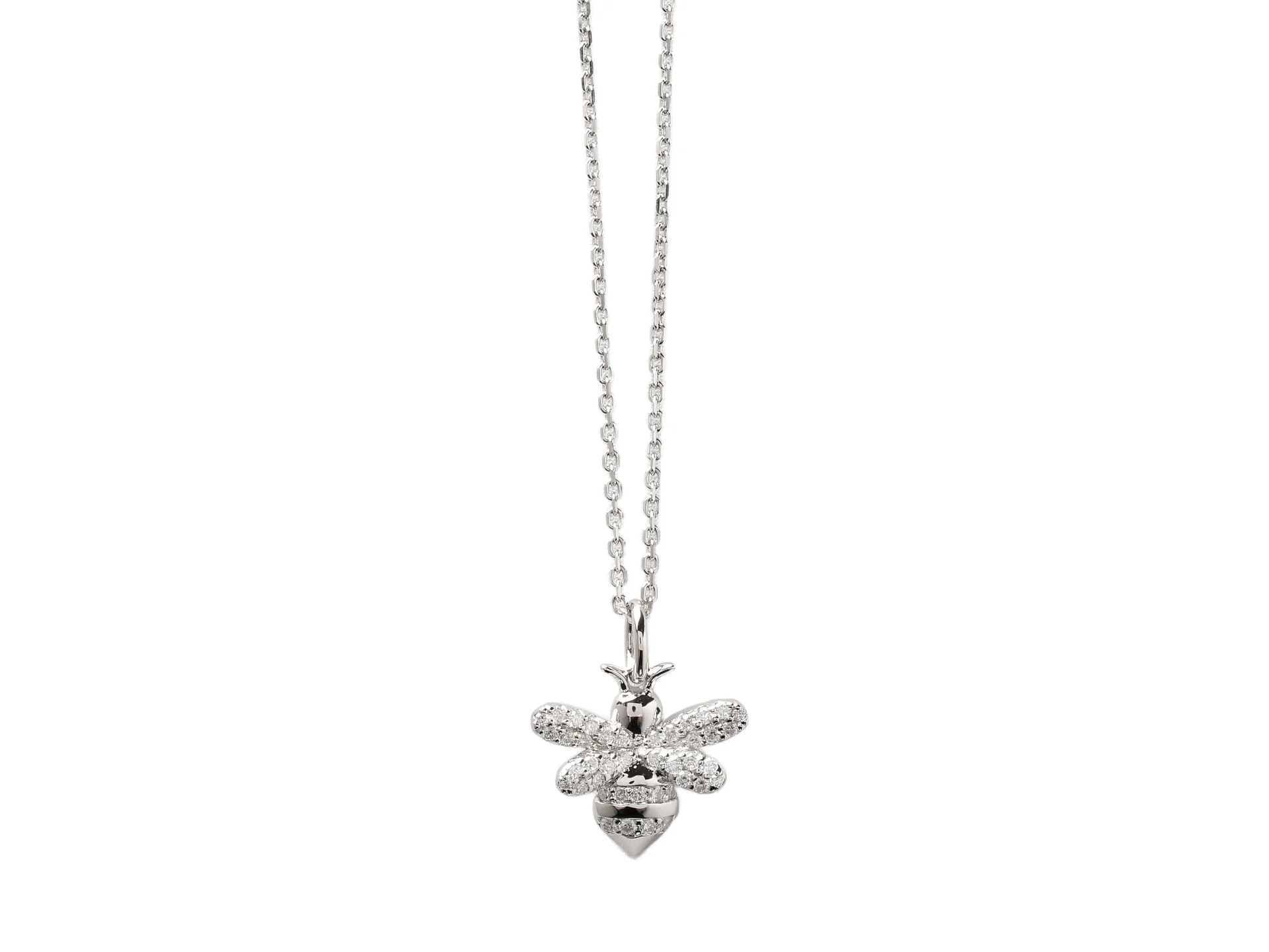 Bee Pendant Moissanite Necklace (Sterling Silver) D22516959
