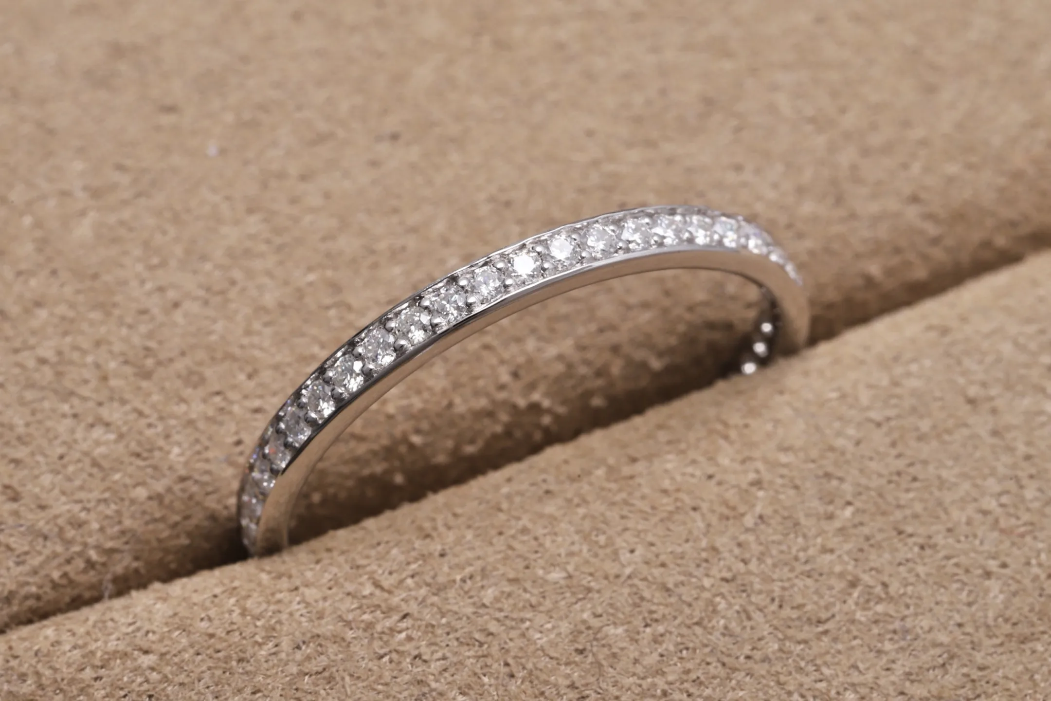 Moissanite Eternity Band (Sterling Silver) D15516551 — view 4