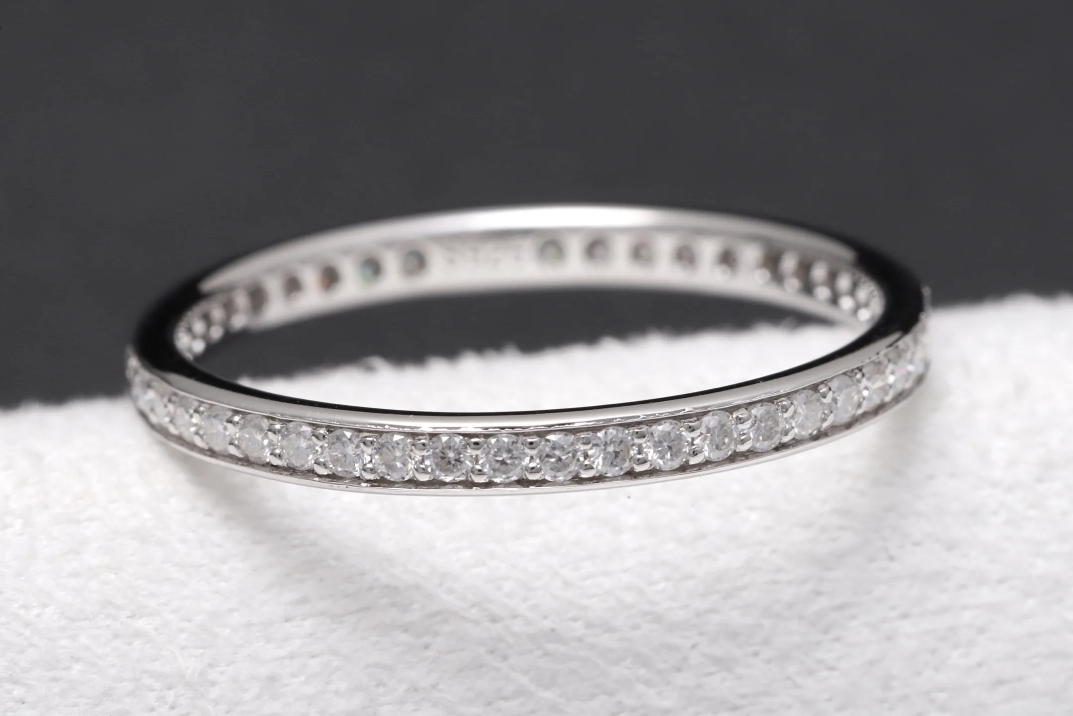 Moissanite Eternity Band (Sterling Silver) D15516551 — view 5