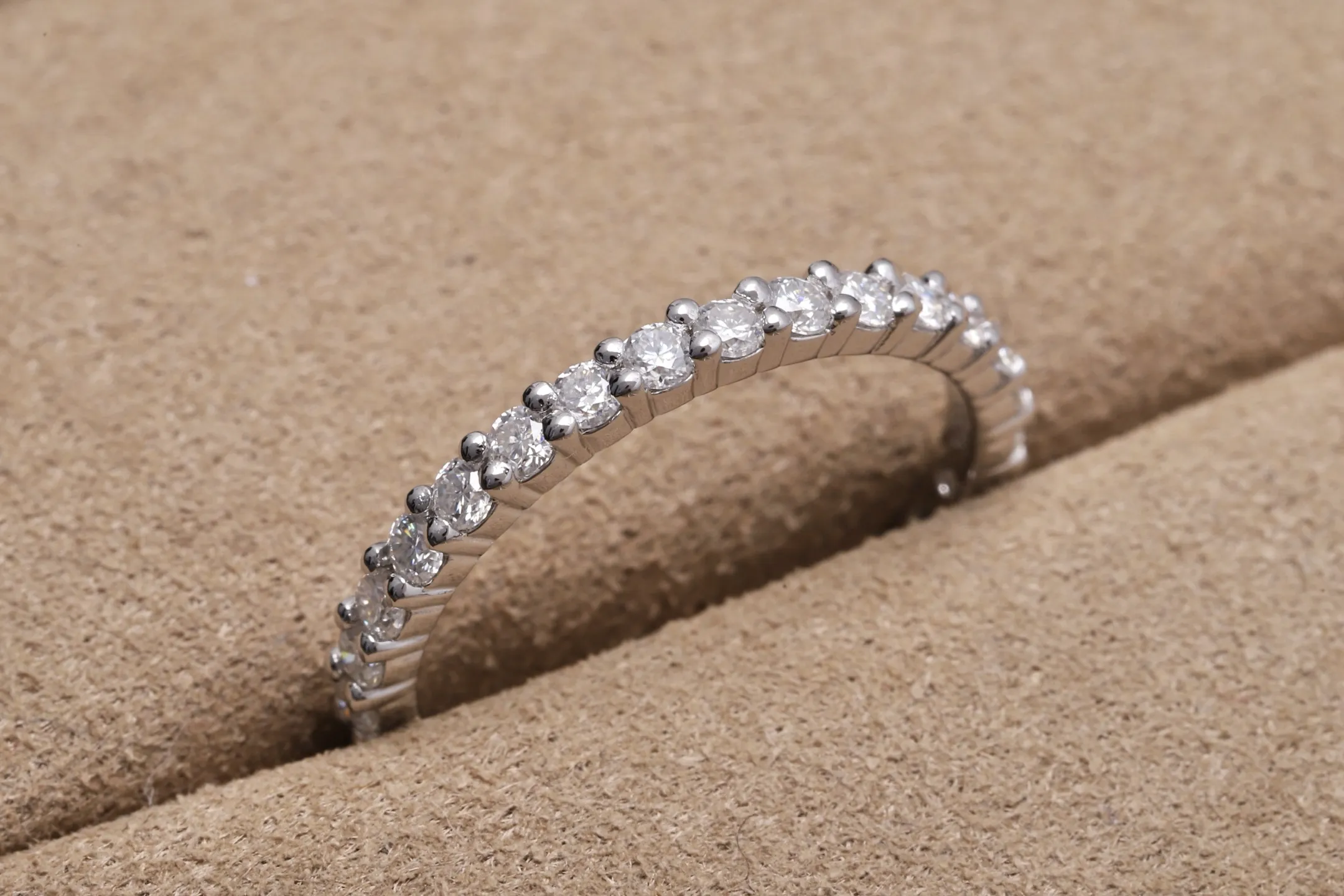 Moissanite Eternity Band (Sterling Silver) D17016552 — view 4