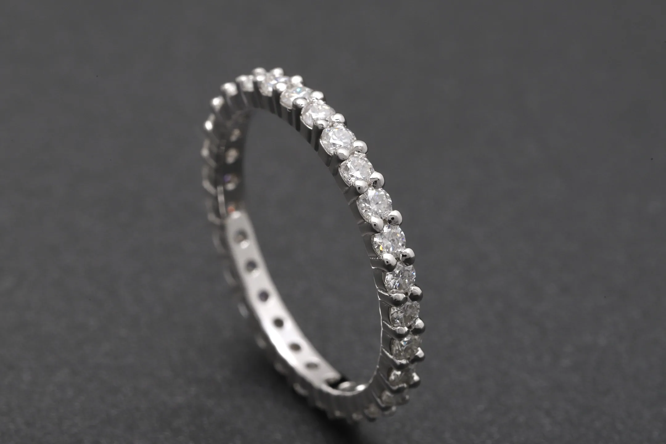Moissanite Eternity Band (Sterling Silver) D17016552 — view 5