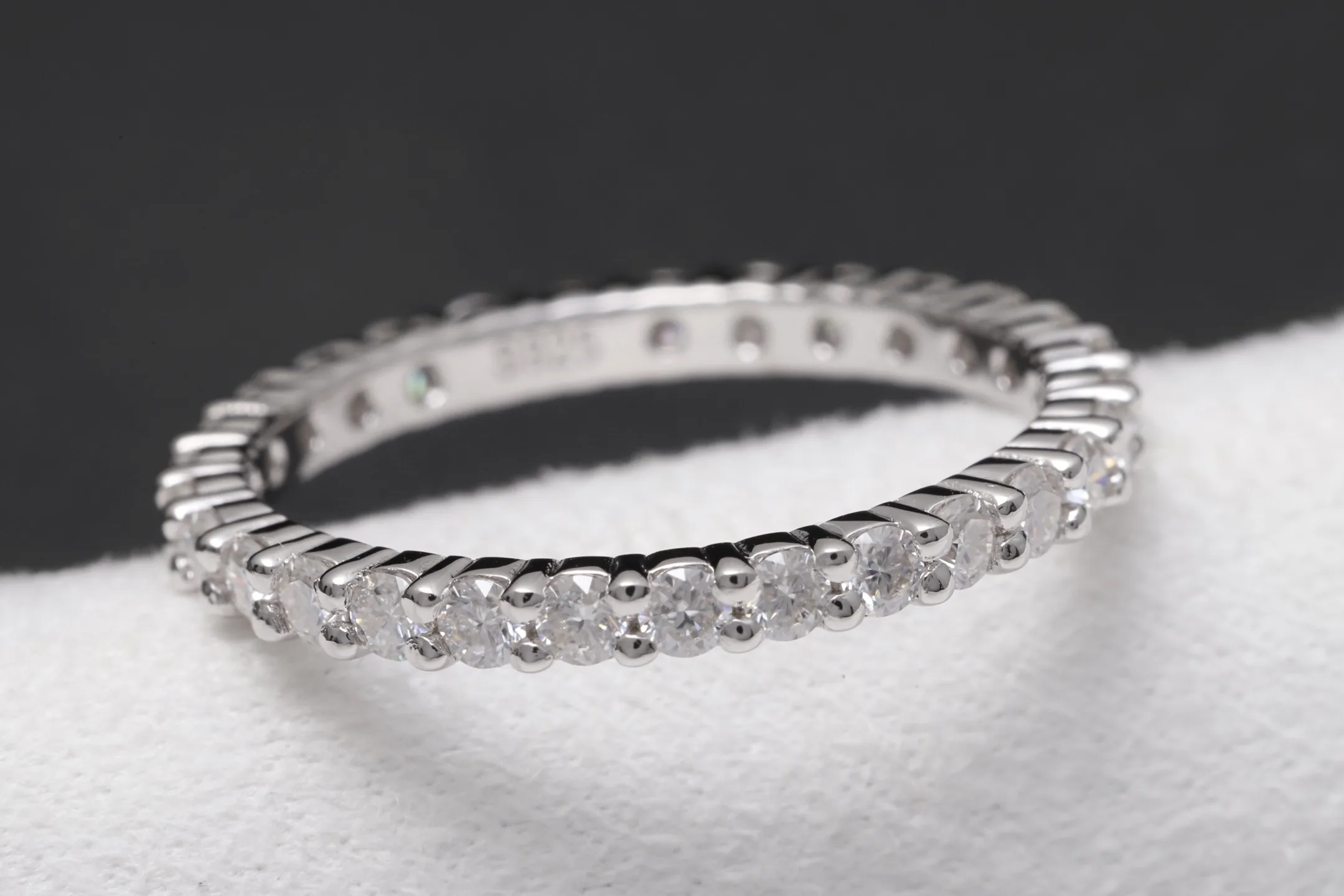 Moissanite Eternity Band (Sterling Silver) D17016552 — view 6
