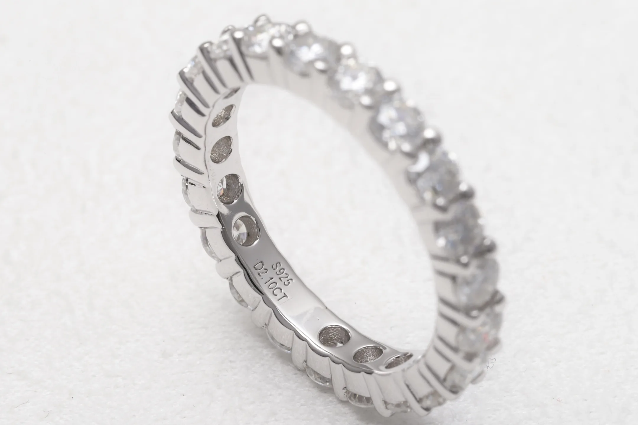 Moissanite Eternity Band (Sterling Silver) D21516570 — view 5